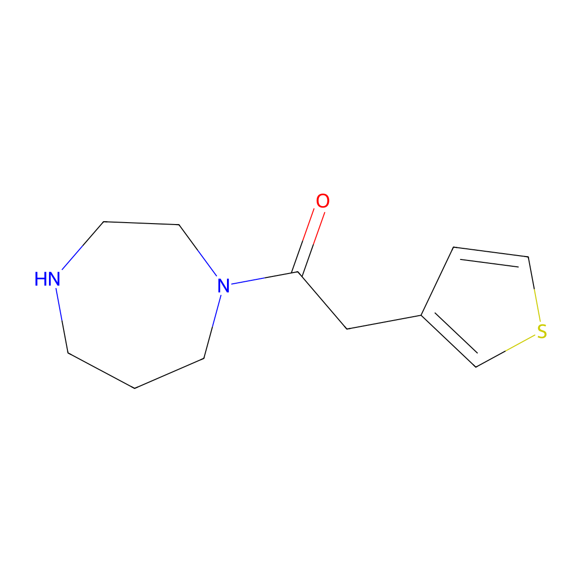 1-(1,4-Diazepan-1-yl)-2-(thiophen-3-yl)ethanone molecular structure, CAS 1420888-17-0