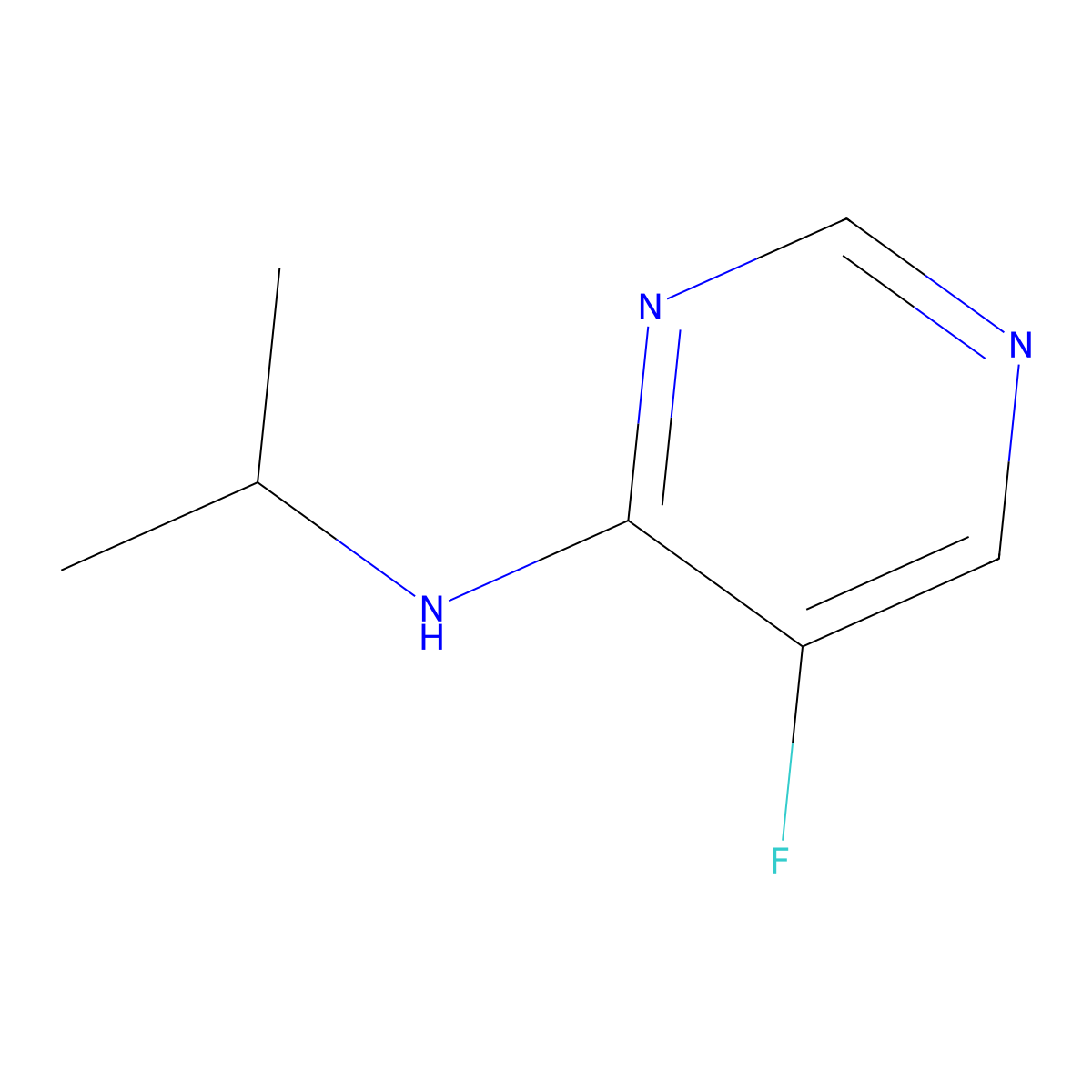 5-fluoro-N-isopropylpyrimidin-4-amine molecular structure, CAS 1420889-42-4
