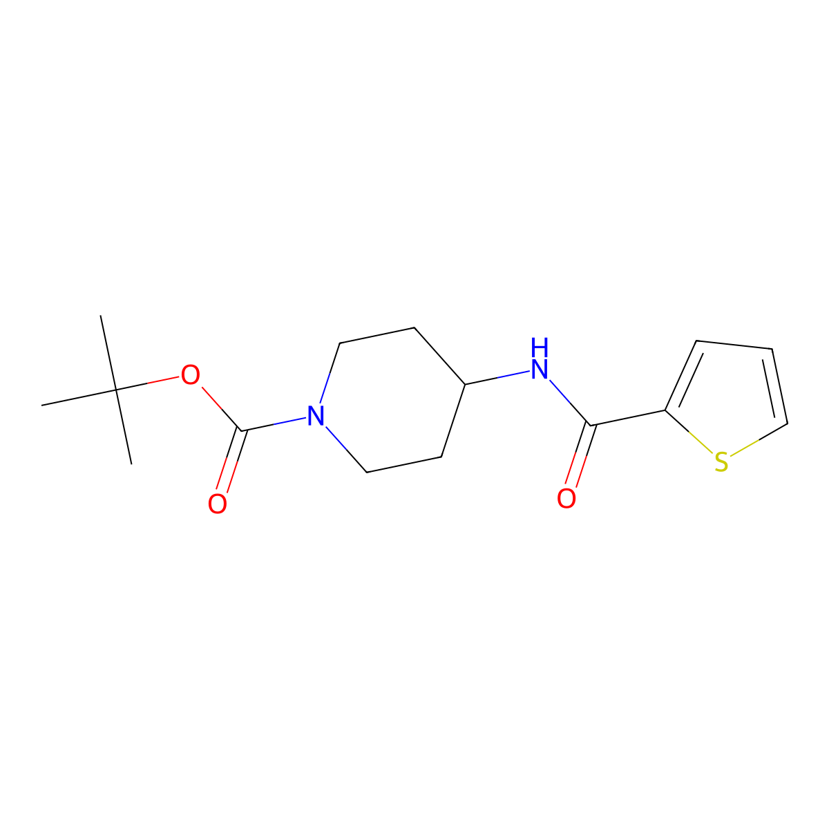 tert-Butyl 4-(thiophene-2-carboxamido)piperidine-1-carboxylate molecular structure, CAS 1420890-11-4