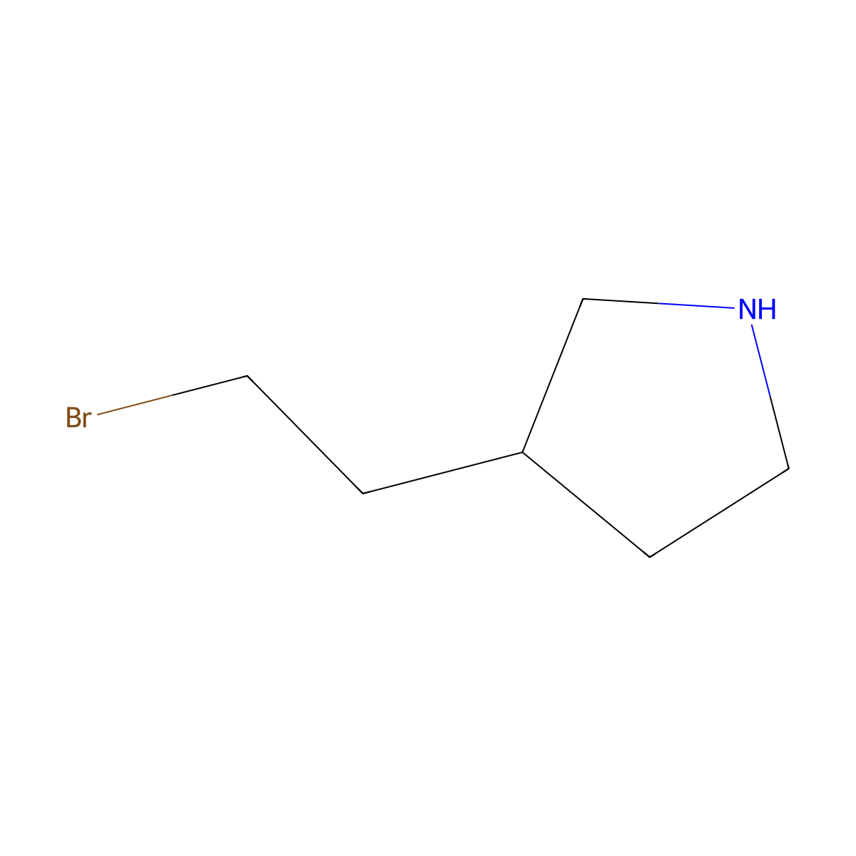 3-(2-Bromoethyl)pyrrolidine molecular structure, CAS 1420894-46-7
