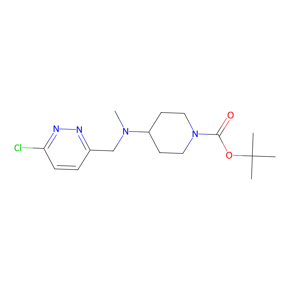 Tert-butyl 4-{[(6-chloropyridazin-3-YL)methyl](methyl)amino}piperidine-1-carboxylate molecular structure, CAS 1420895-33-5
