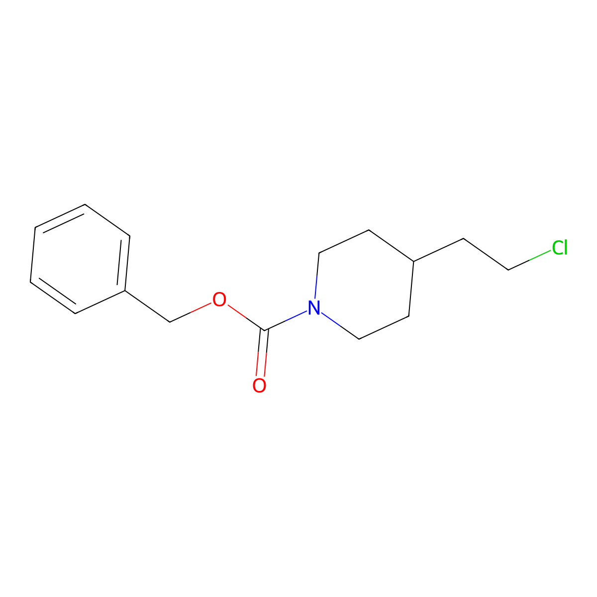 Benzyl 4-(2-chloroethyl)piperidine-1-carboxylate molecular structure, CAS 1420898-52-7