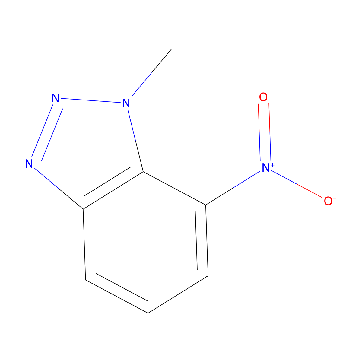1-Methyl-7-nitrobenzotriazole molecular structure, CAS 14209-07-5