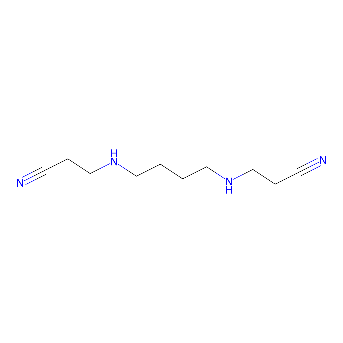 3,3'-(Tetramethylendiimino)dipropionitrile molecular structure, CAS 14209-32-6