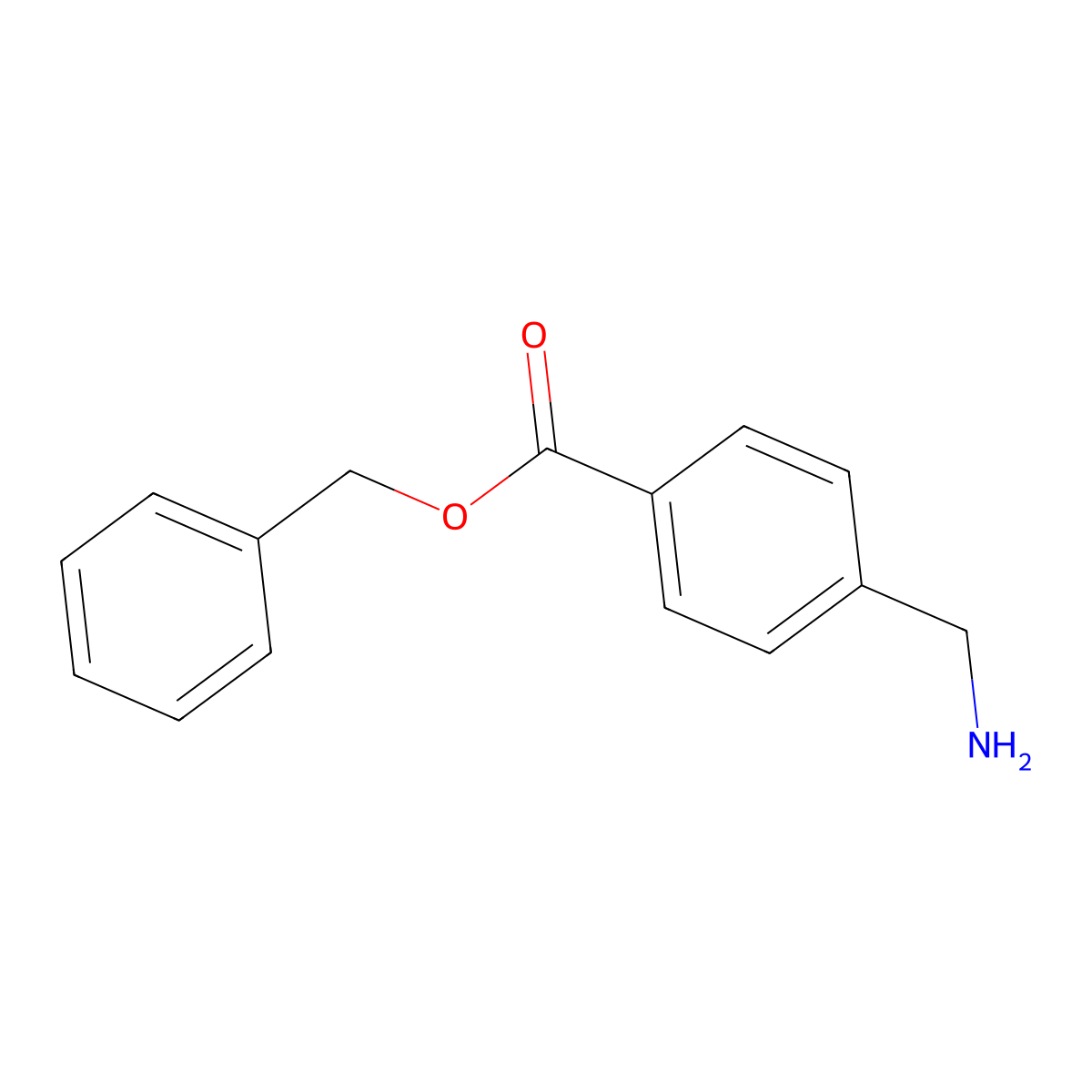 Benzyl 4-(aminomethyl)benzoate molecular structure, CAS 14209-66-6
