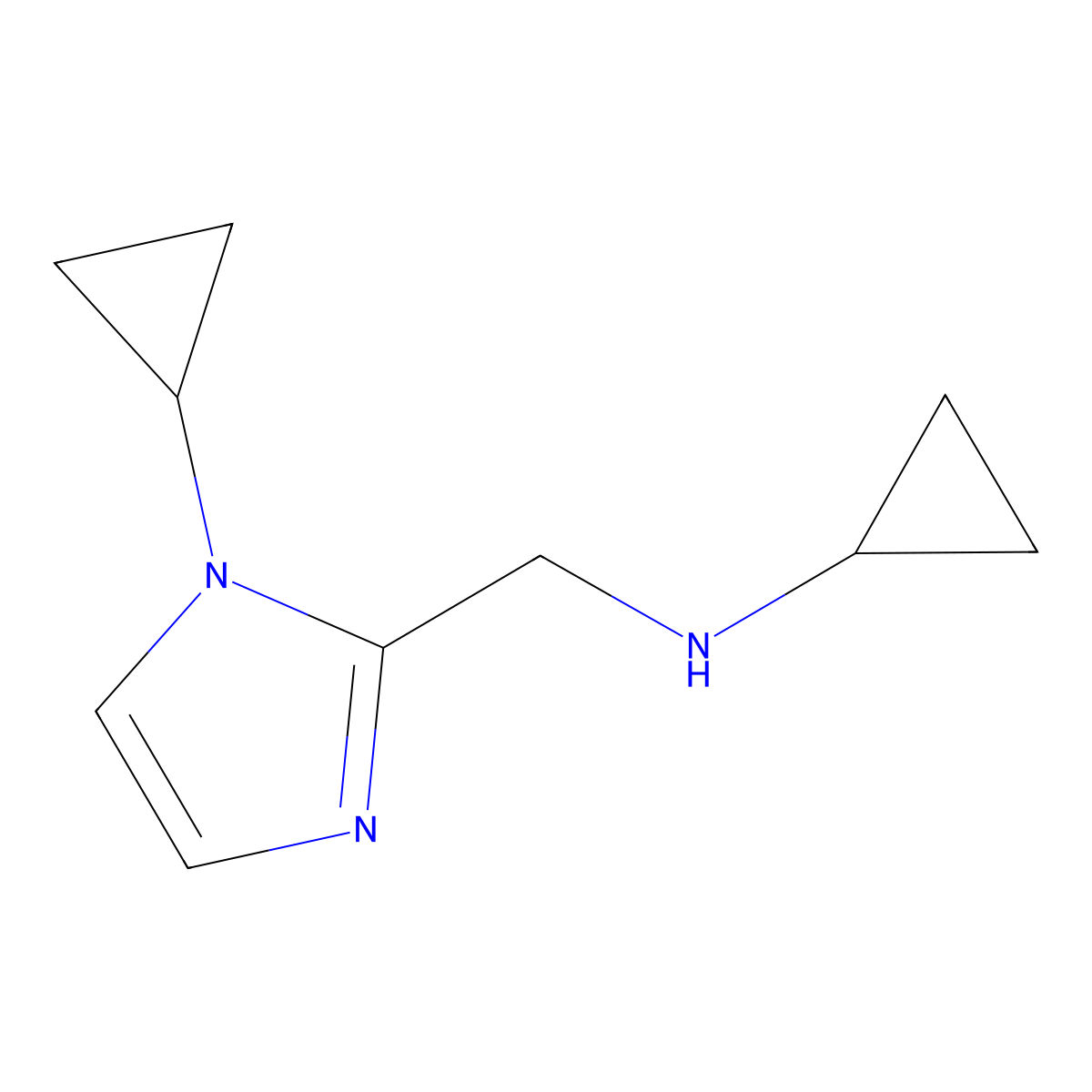 N-((1-cyclopropyl-1H-imidazol-2-yl)methyl)cyclopropanamine molecular structure, CAS 1420900-42-0