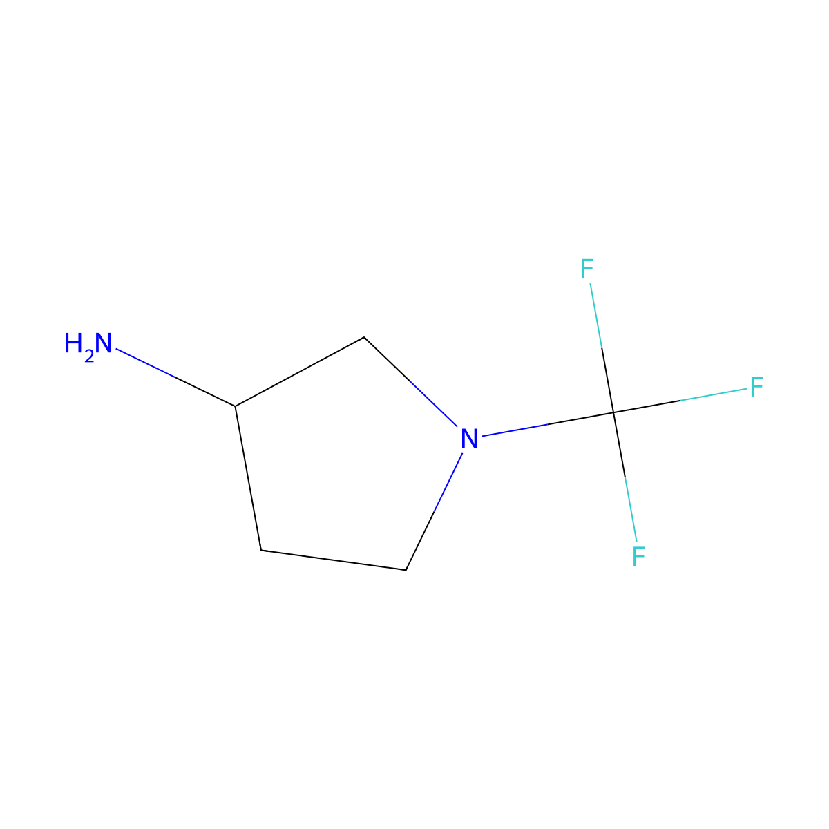 1-(Trifluoromethyl)pyrrolidin-3-amine molecular structure, CAS 1420900-66-8