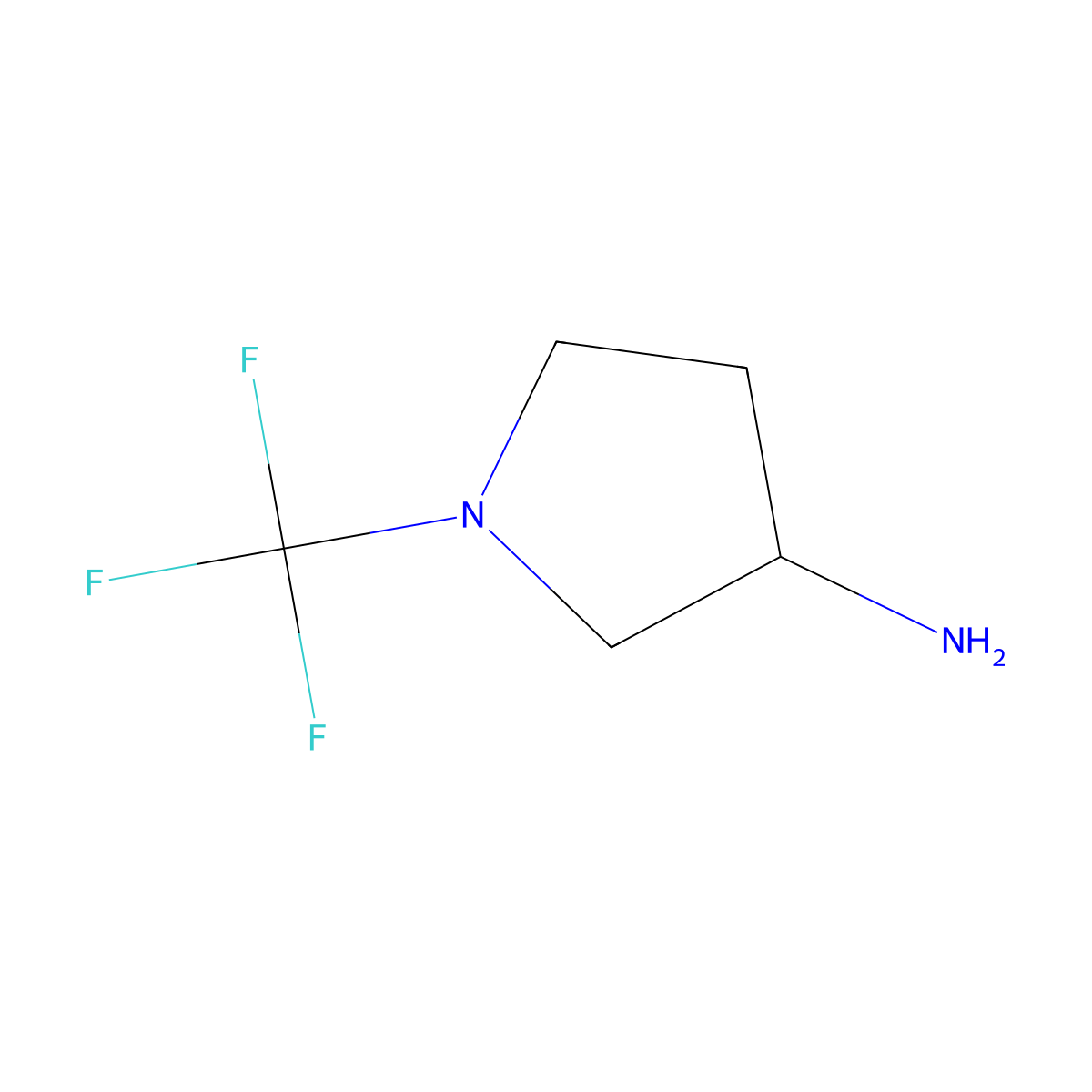 1-(Trifluoromethyl)pyrrolidin-3-amine molecular structure, CAS 1420900-66-8