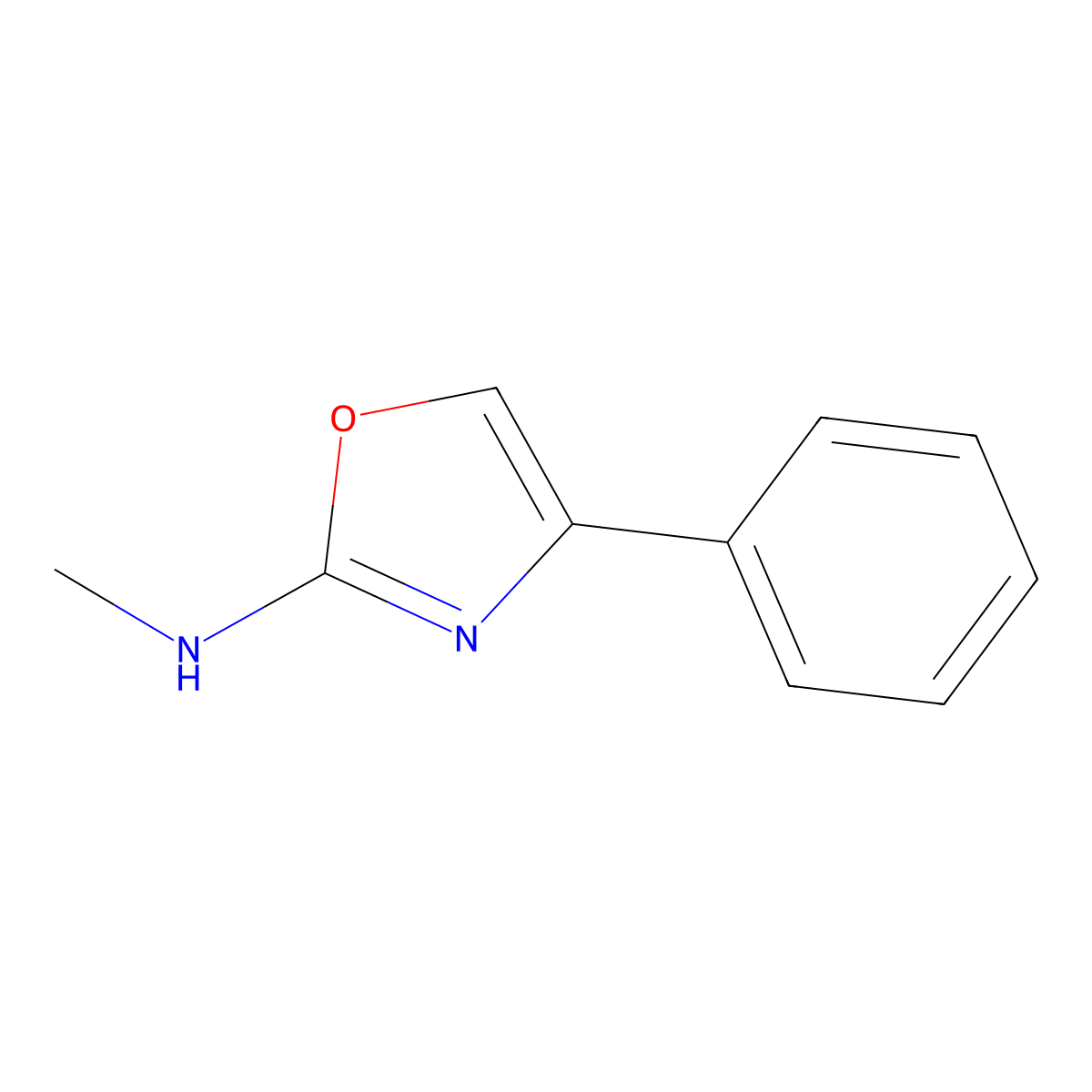 N-methyl-4-phenyloxazol-2-amine molecular structure, CAS 1420901-03-6