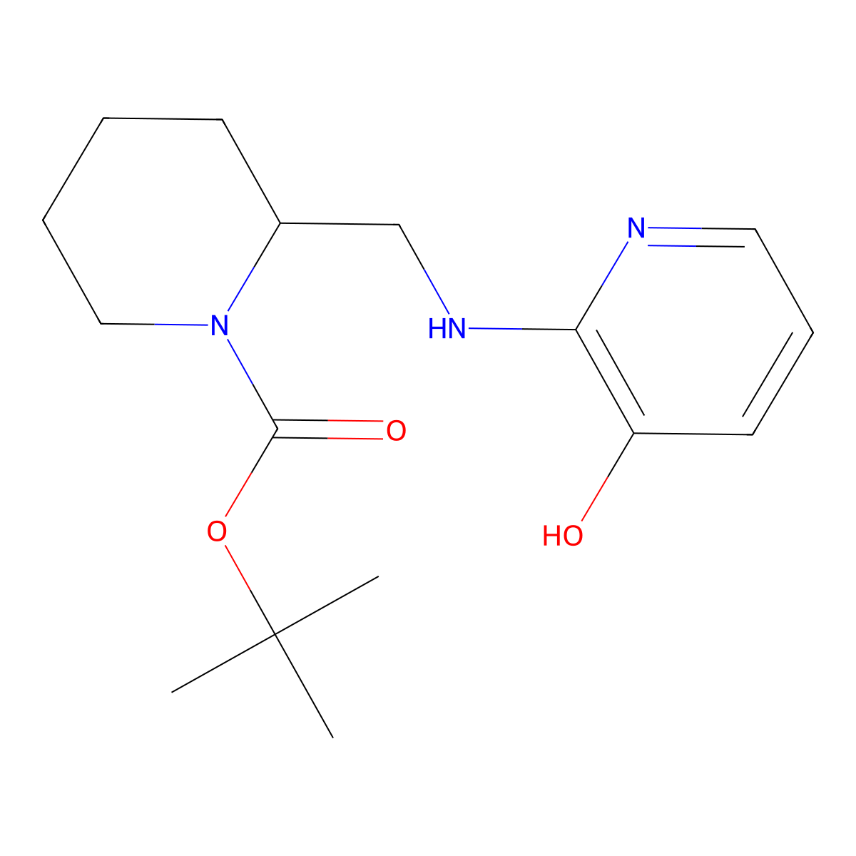 tert-Butyl 2-(((3-hydroxypyridin-2-yl)amino)methyl)piperidine-1-carboxylate molecular structure, CAS 1420903-85-0