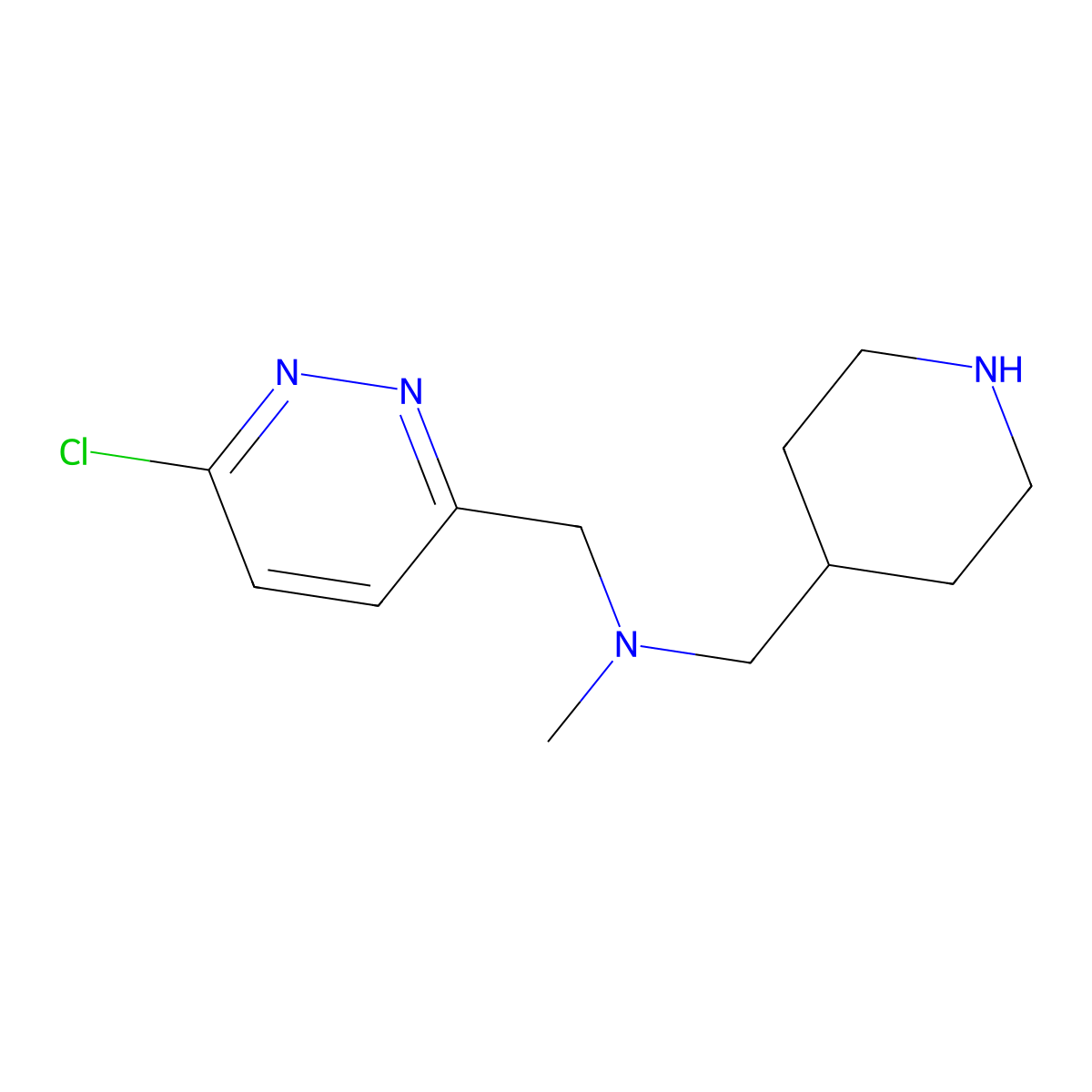 [(6-Chloropyridazin-3-yl)methyl](methyl)[(piperidin-4-yl)methyl]amine molecular structure, CAS 1420934-98-0