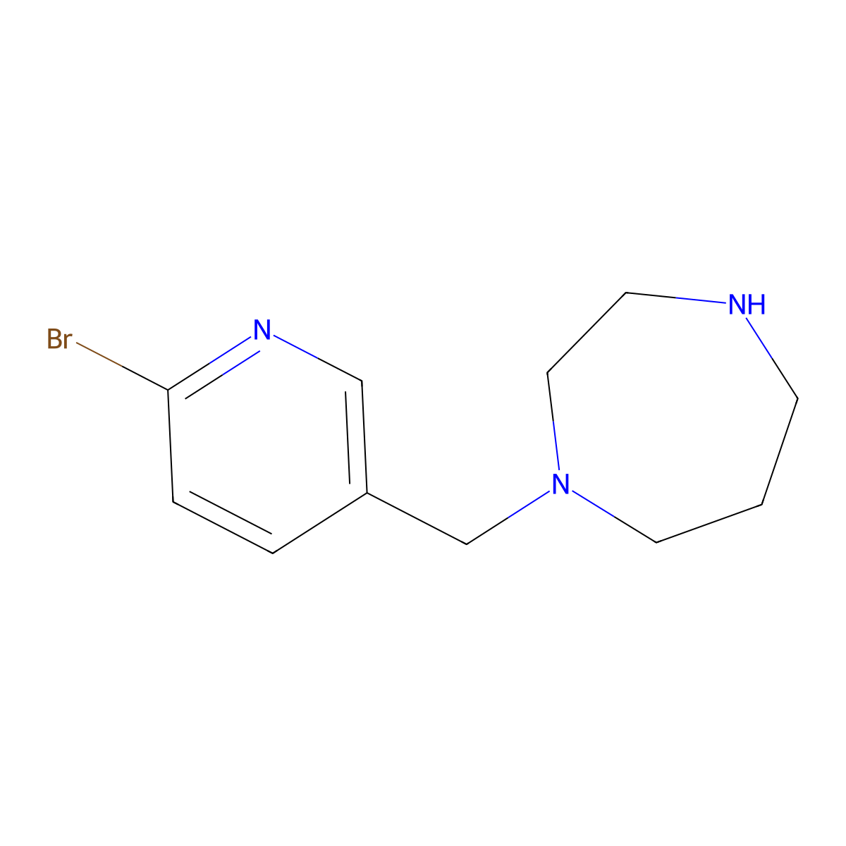 1-[(6-Bromopyridin-3-yl)methyl]-1,4-diazepane molecular structure, CAS 1420939-27-0