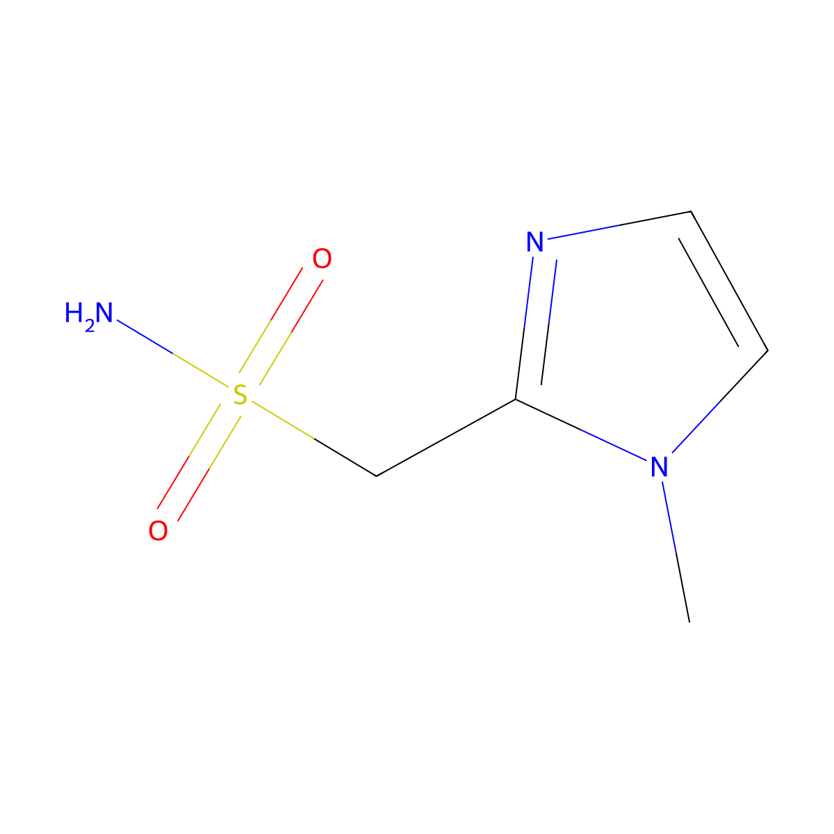 (1-methyl-1H-imidazol-2-yl)methanesulfonamide molecular structure, CAS 1420957-61-4