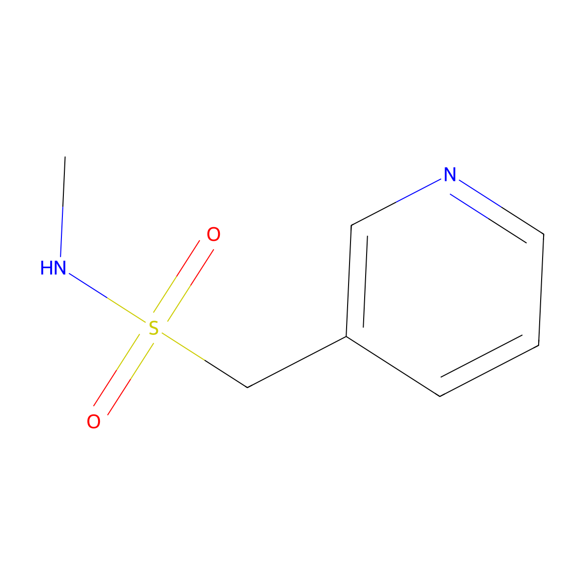 N-methyl-1-(pyridin-3-yl)methanesulfonamide molecular structure, CAS 1420958-02-6