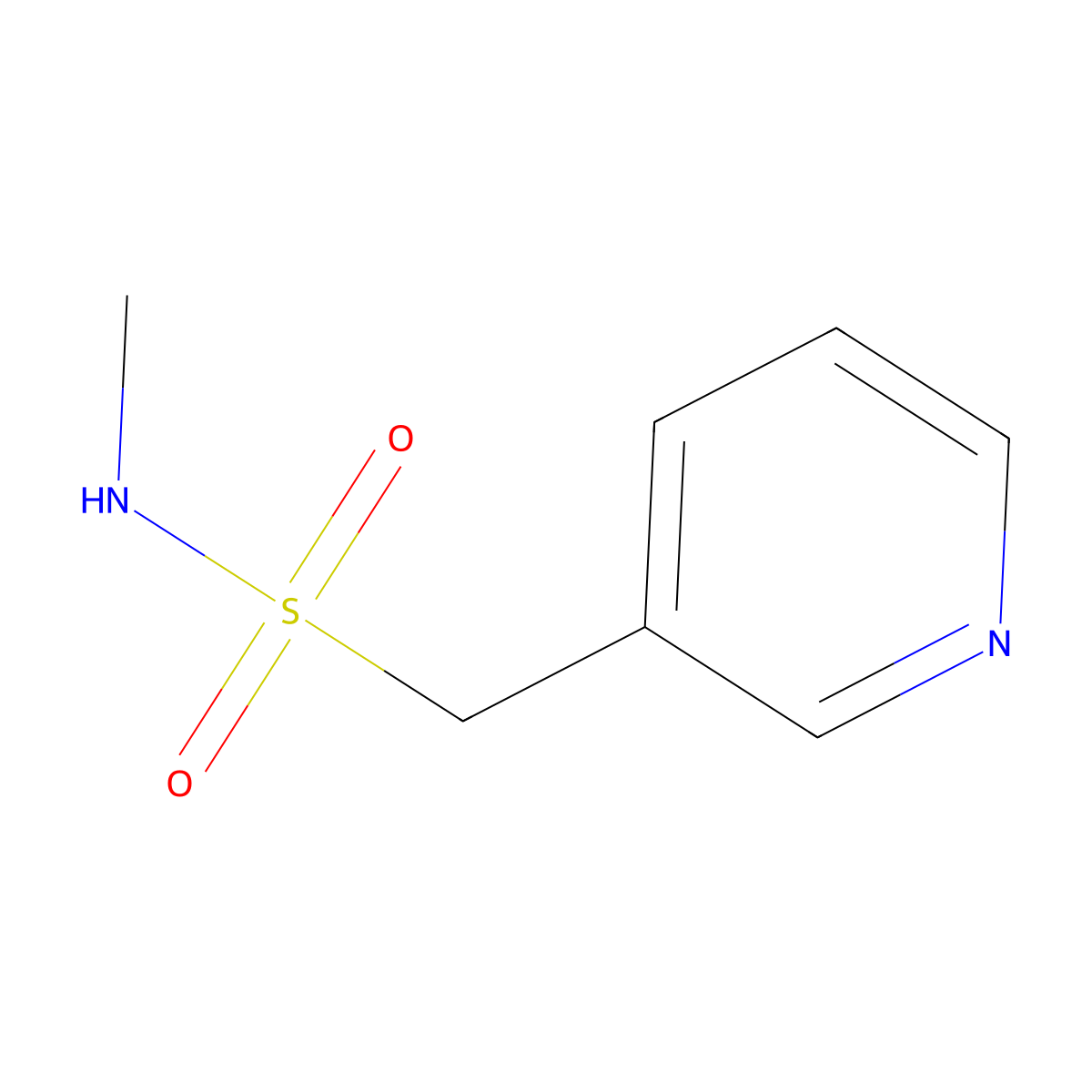 N-methyl-1-(pyridin-3-yl)methanesulfonamide molecular structure, CAS 1420958-02-6