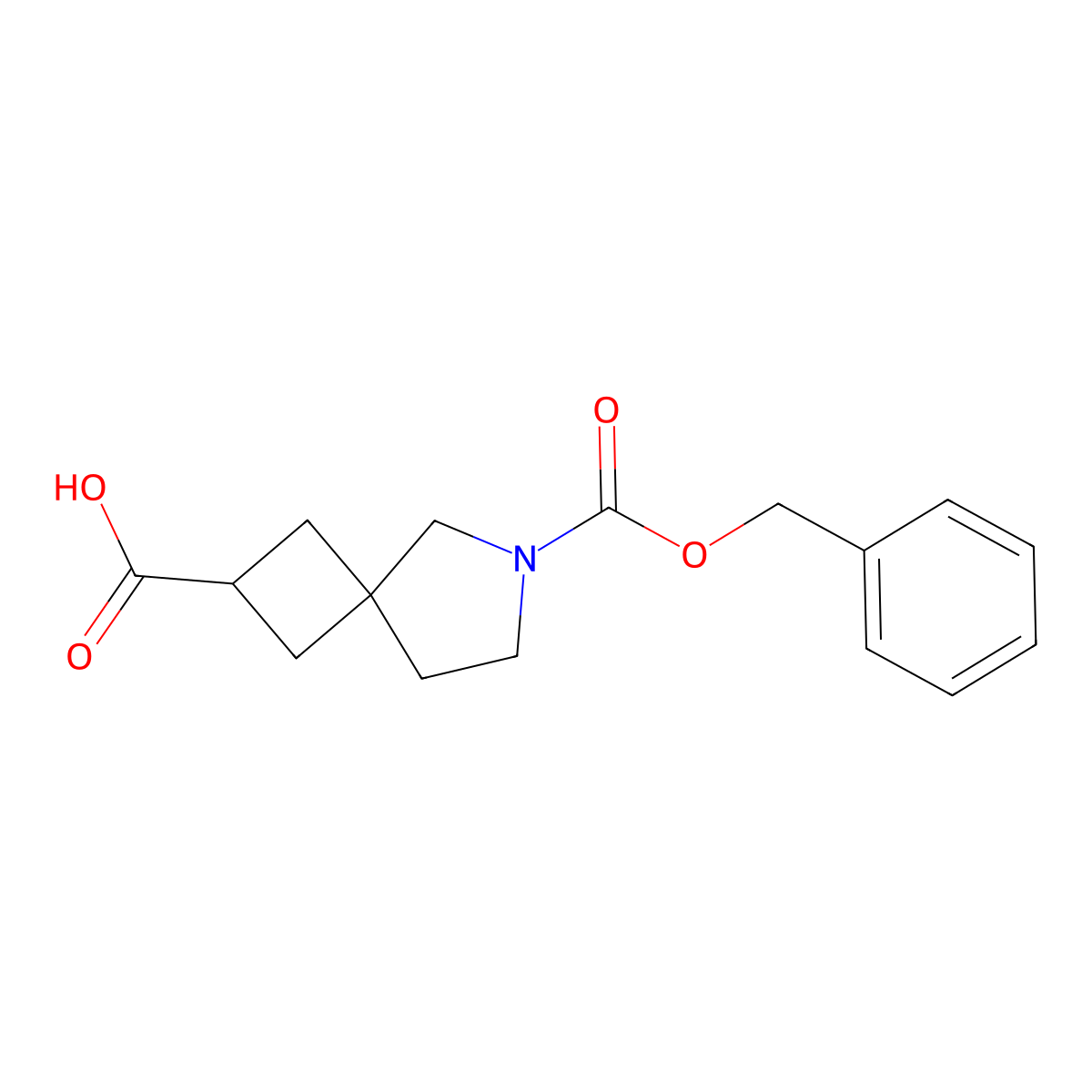 6-((Benzyloxy)carbonyl)-6-azaspiro[3.4]octane-2-carboxylic acid molecular structure, CAS 1420958-43-5
