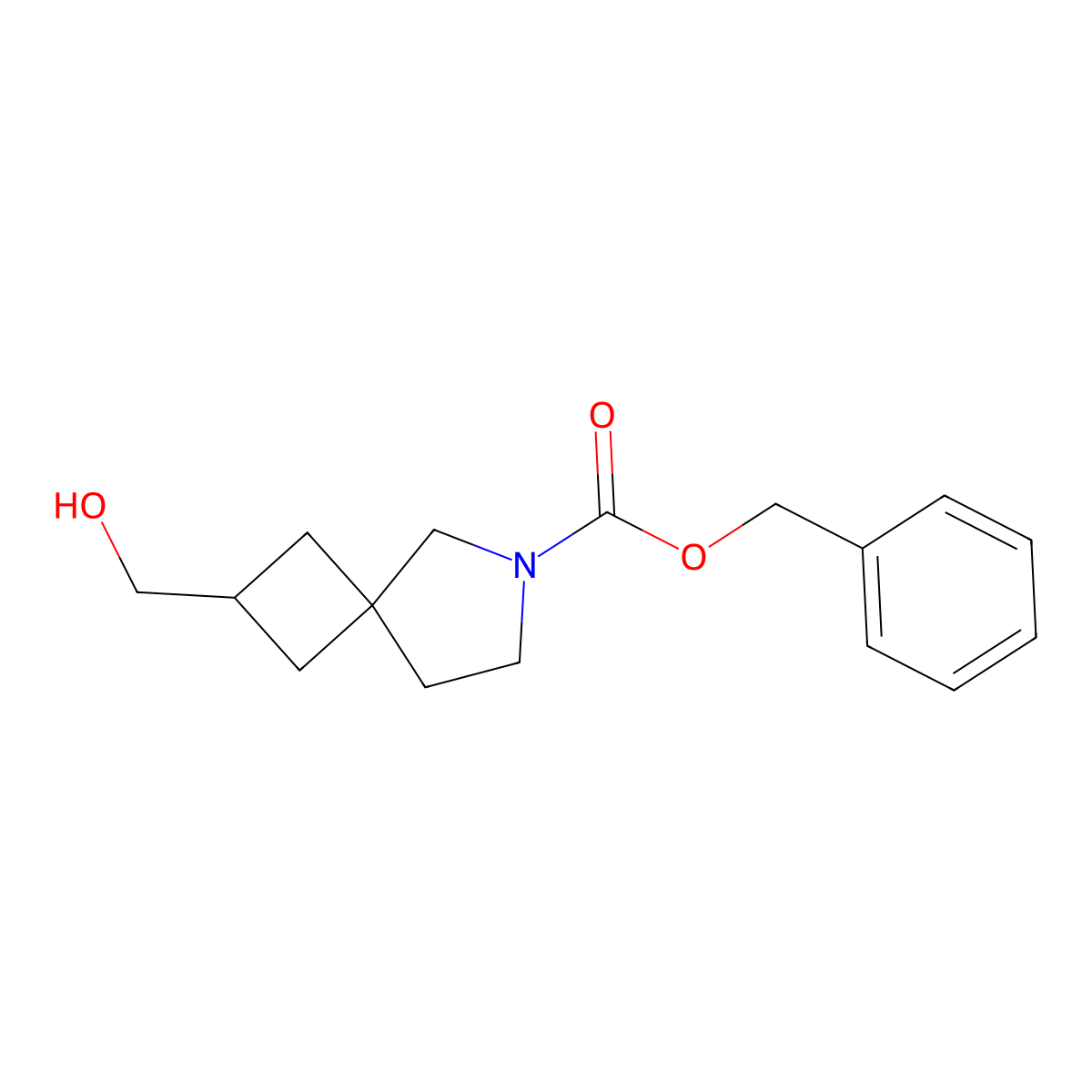 Benzyl 2-(hydroxymethyl)-6-azaspiro[3.4]octane-6-carboxylate molecular structure, CAS 1420958-48-0