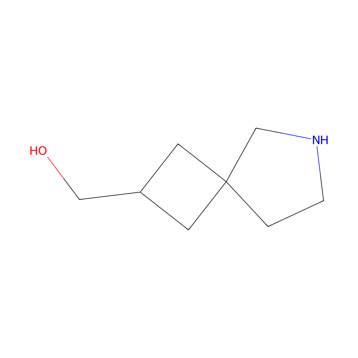 6-Azaspiro[3.4]octan-2-ylmethanol molecular structure, CAS 1420958-53-7