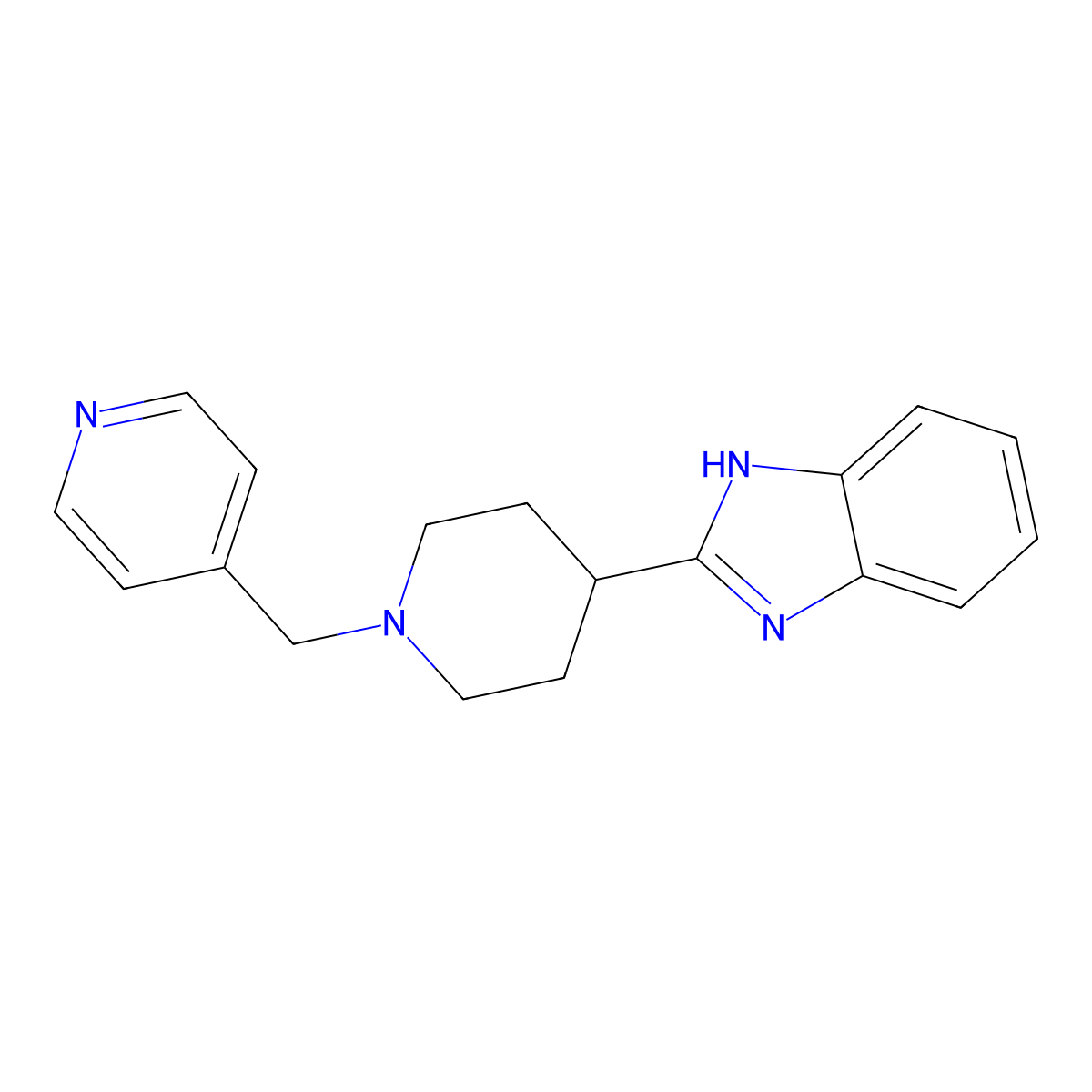 2-(1-(Pyridin-4-ylmethyl)piperidin-4-yl)-1H-benzo[d]imidazole molecular structure, CAS 1420959-03-0