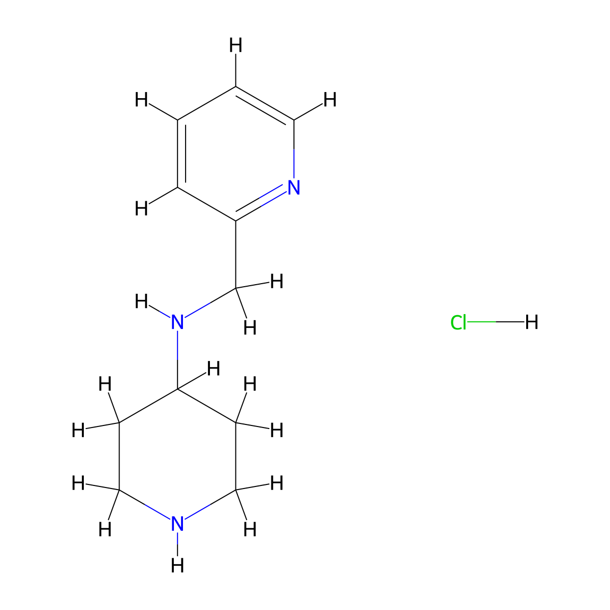 N-(pyridin-2-ylmethyl)piperidin-4-amine hydrochloride molecular structure, CAS 1420959-67-6