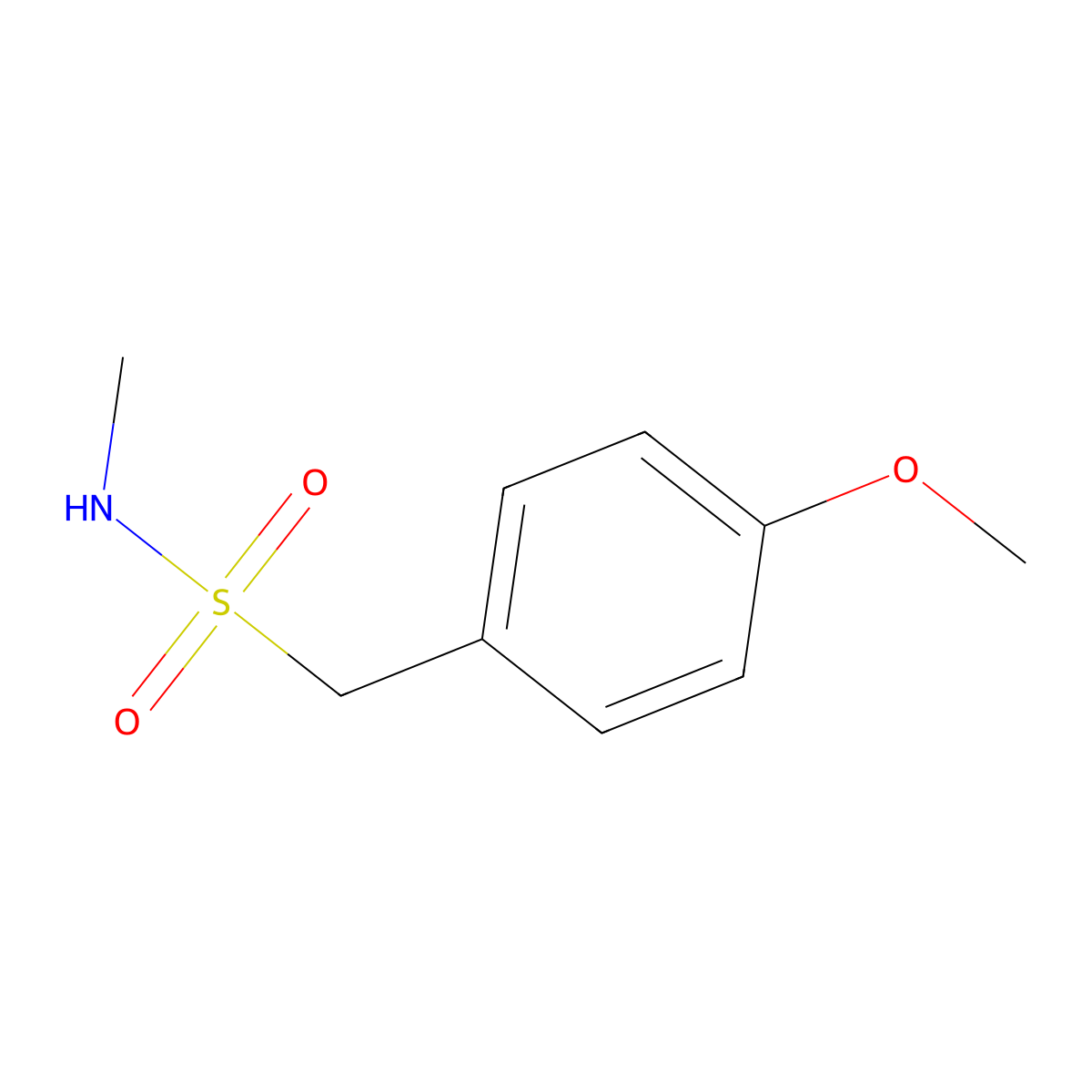 1-(4-methoxyphenyl)-N-methylmethanesulfonamide molecular structure, CAS 1420961-22-3