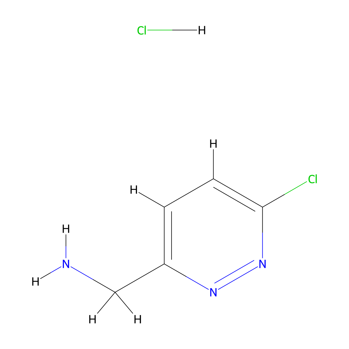 (6-Chloropyridazin-3-yl)methanamine hydrochloride molecular structure, CAS 1420961-44-9