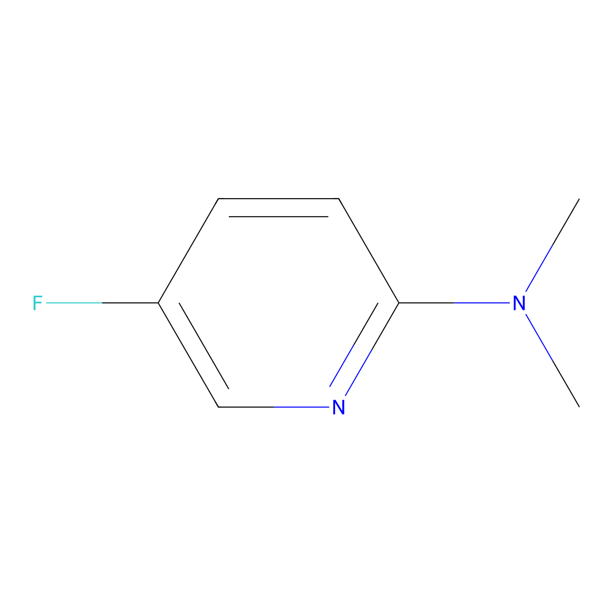 5-Fluoro-N,N-dimethylpyridin-2-amine molecular structure, CAS 1420961-53-0