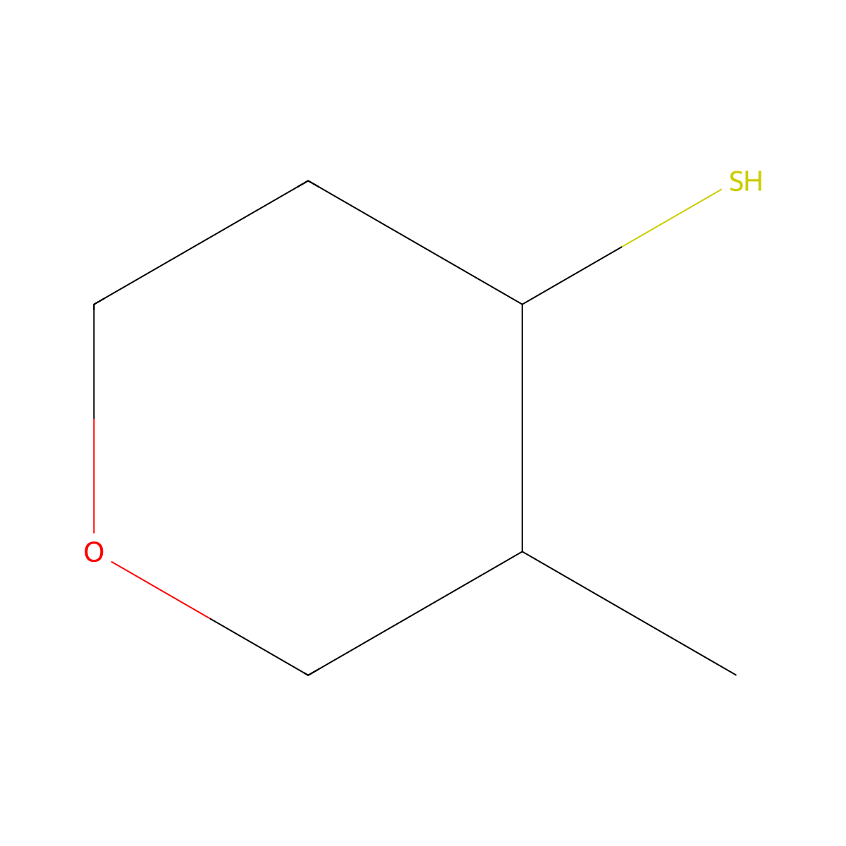 3-methyltetrahydro-2H-pyran-4-thiol molecular structure, CAS 1420966-38-6