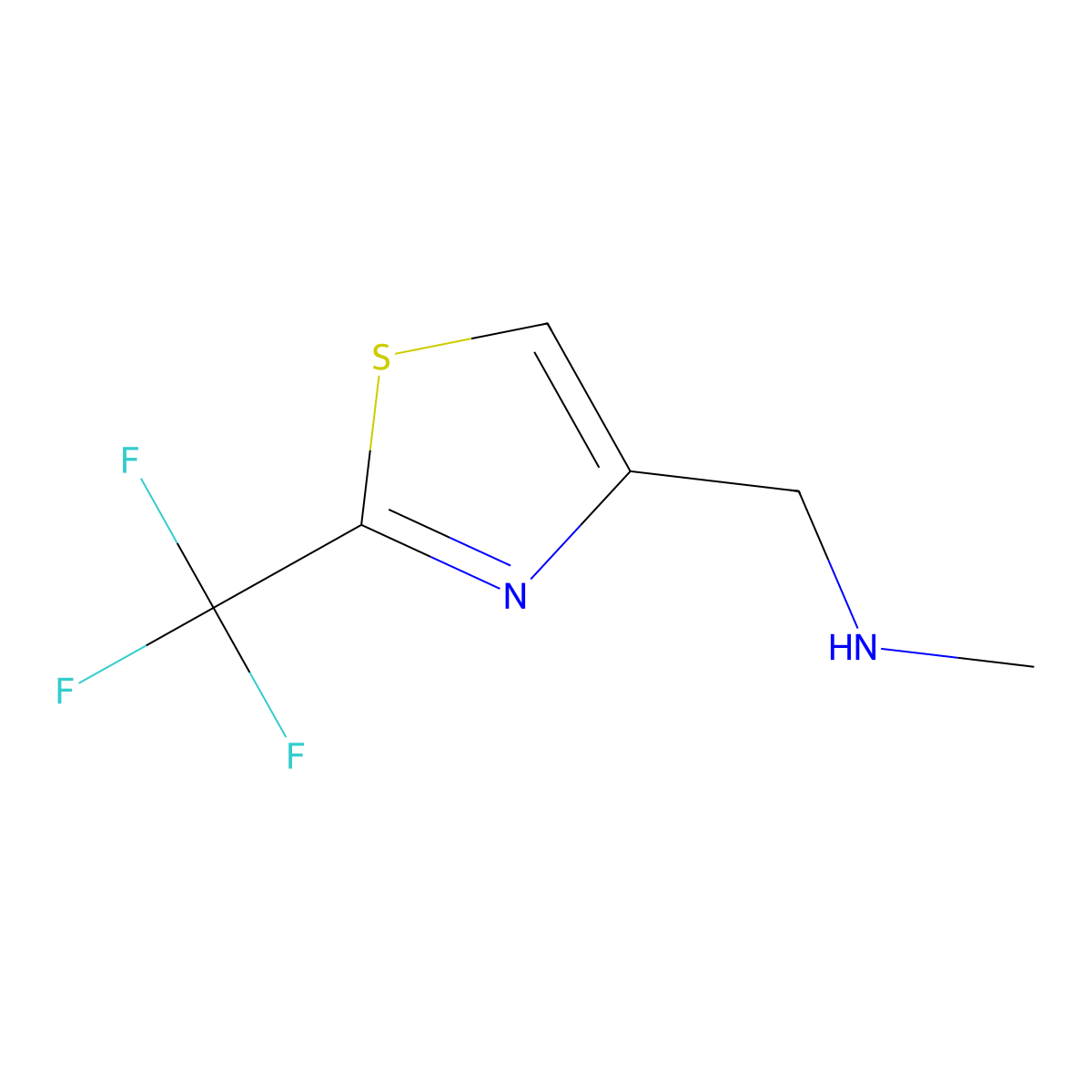 N-methyl-1-(2-(trifluoromethyl)thiazol-4-yl)methanamine molecular structure, CAS 1420967-32-3