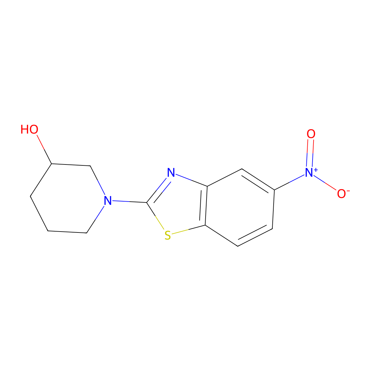 1-(5-Nitrobenzo[d]thiazol-2-yl)piperidin-3-ol molecular structure, CAS 1420968-25-7