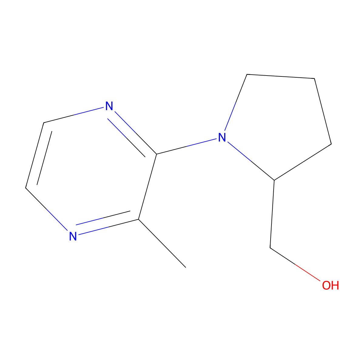 (1-(3-Methylpyrazin-2-yl)pyrrolidin-2-yl)methanol molecular structure, CAS 1420970-32-6