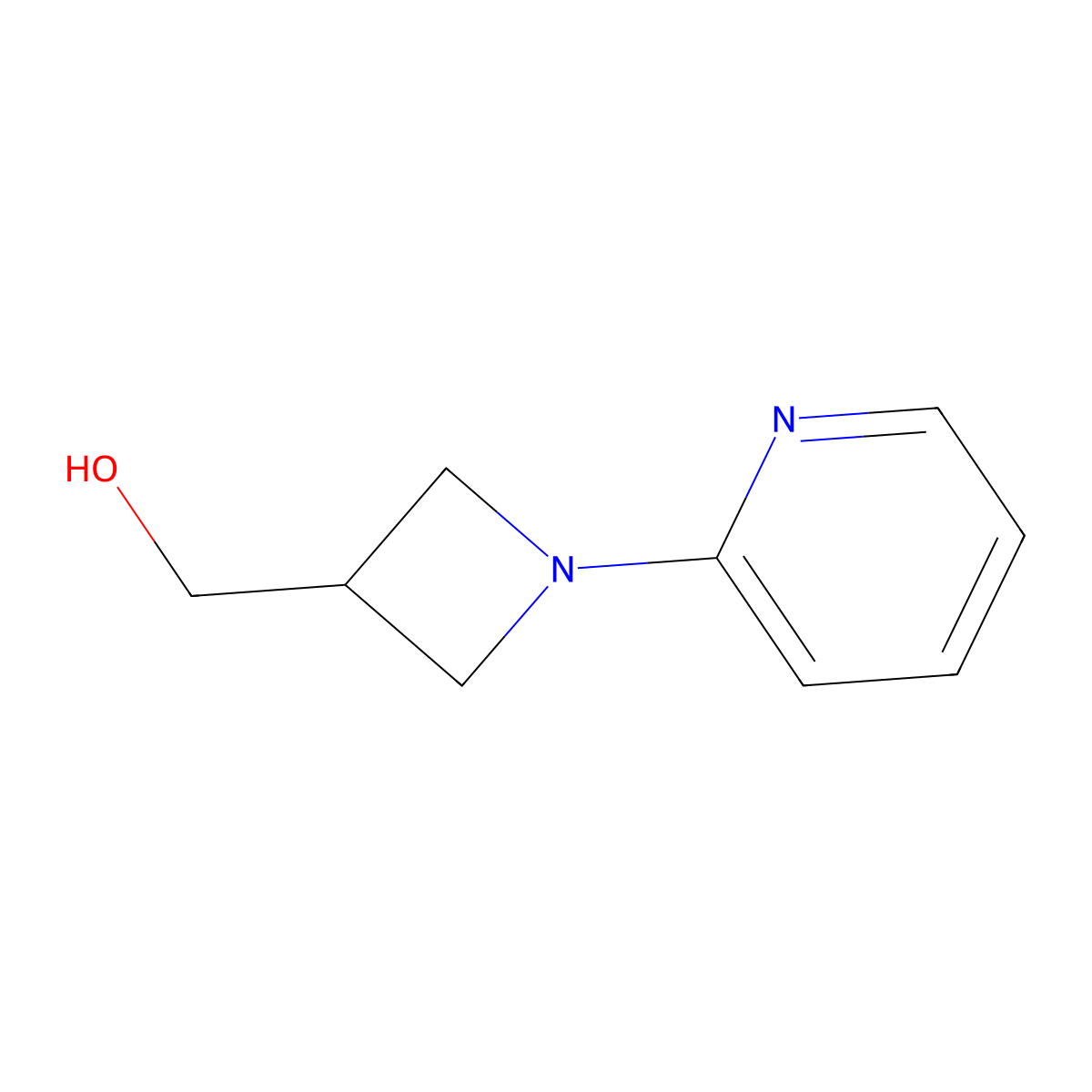 [1-(Pyridin-2-yl)azetidin-3-yl]methanol molecular structure, CAS 1420975-94-5