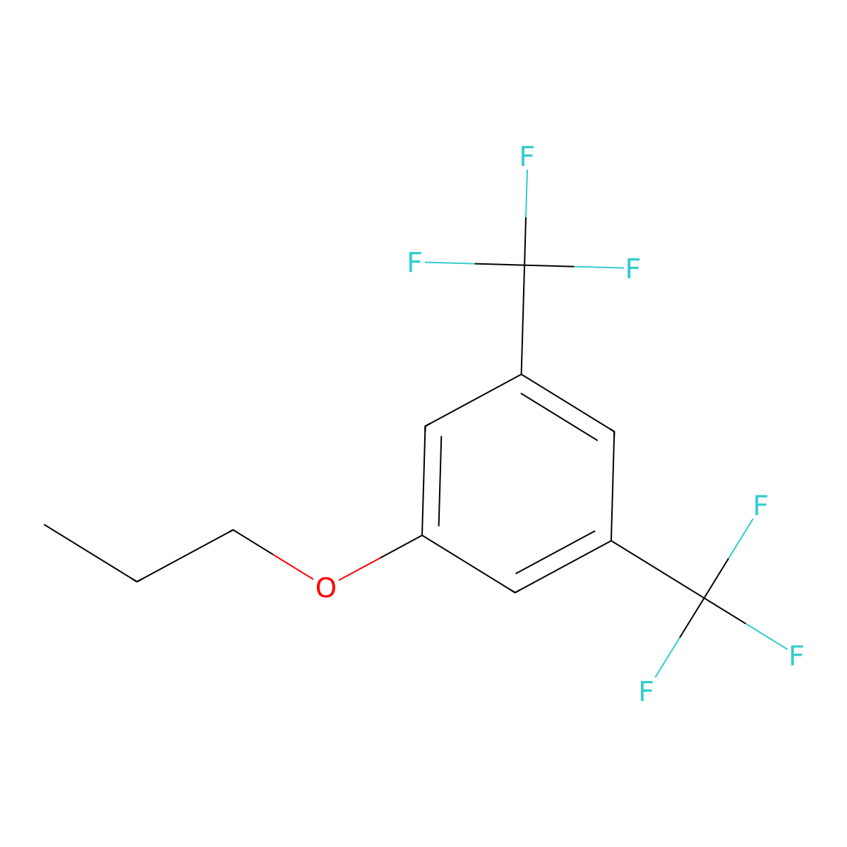 3,5-Bis(trifluoromethyl)phenyl propyl ether molecular structure, CAS 1420977-70-3