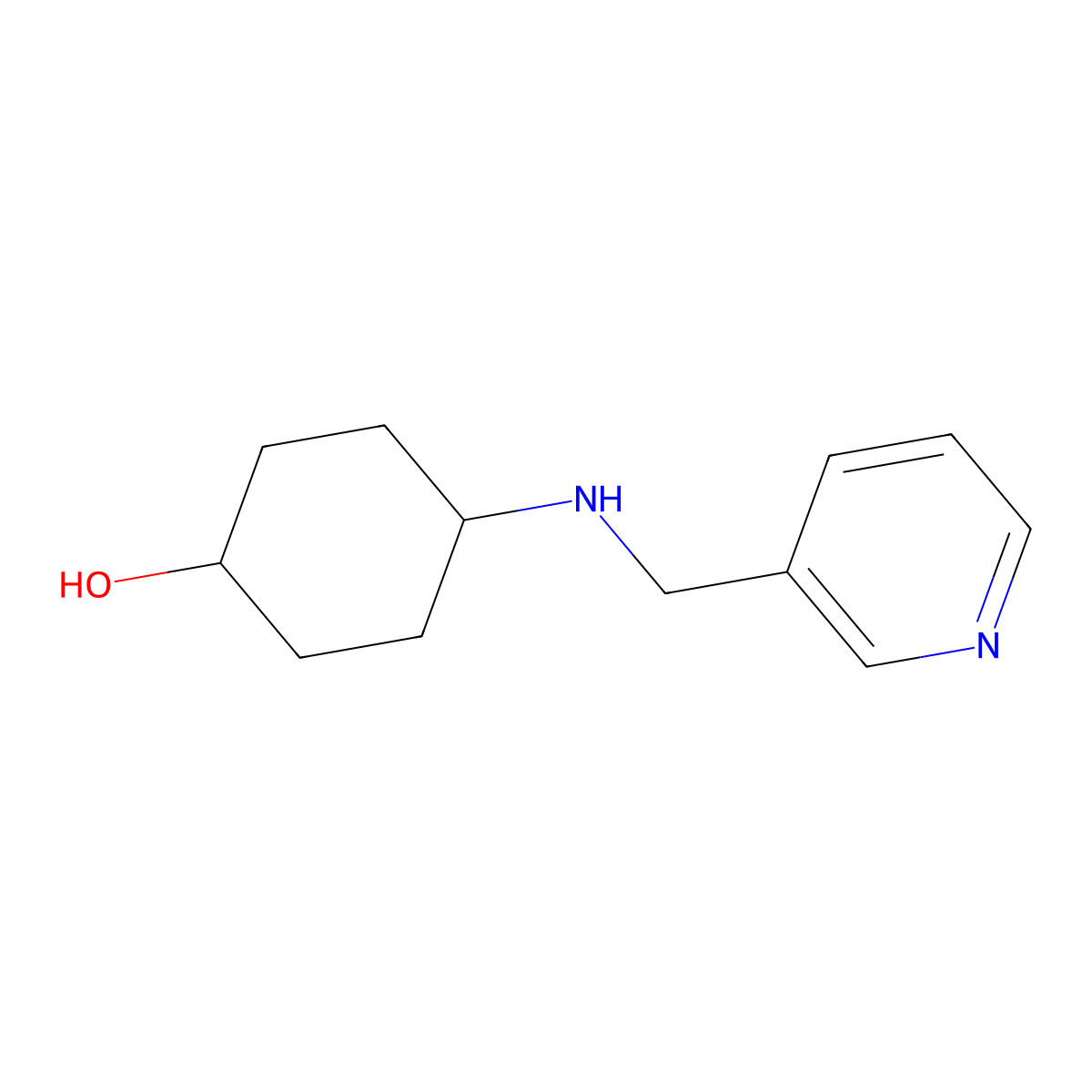 (1r,4r)-4-((Pyridin-3-ylmethyl)amino)cyclohexanol molecular structure, CAS 1420978-44-4