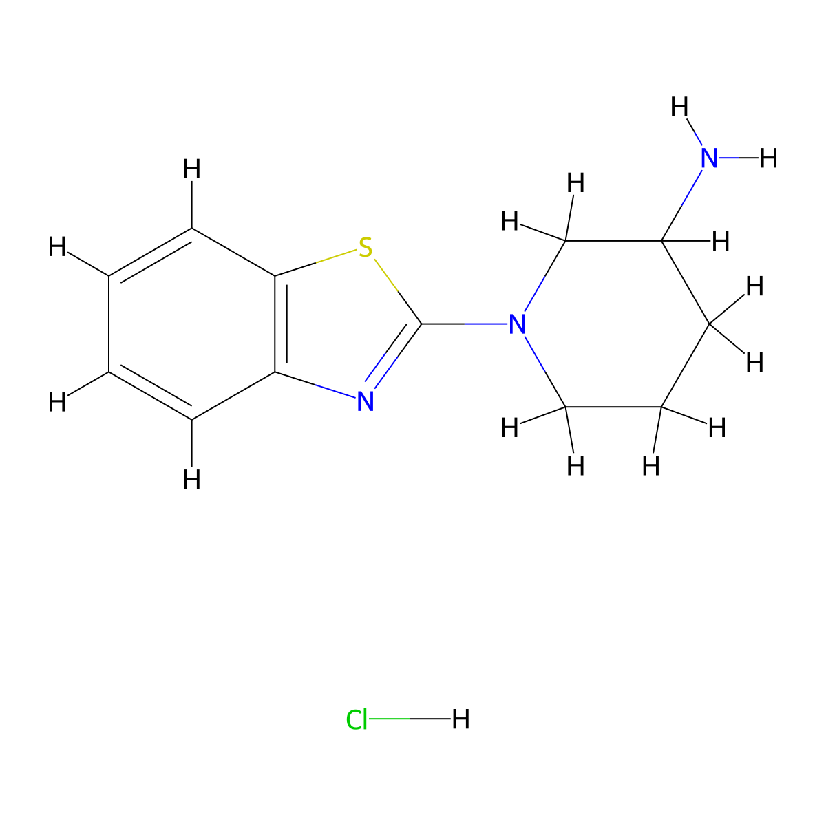 1-(Benzo[d]thiazol-2-yl)piperidin-3-amine hydrochloride molecular structure, CAS 1420978-86-4