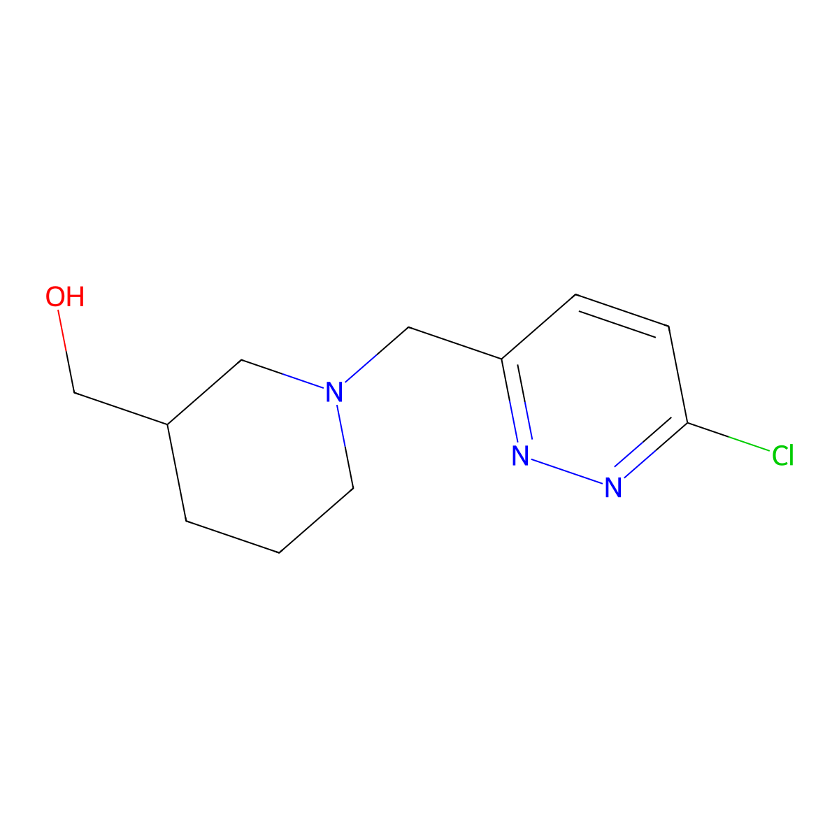 (1-((6-Chloropyridazin-3-yl)methyl)piperidin-3-yl)methanol molecular structure, CAS 1420981-76-5