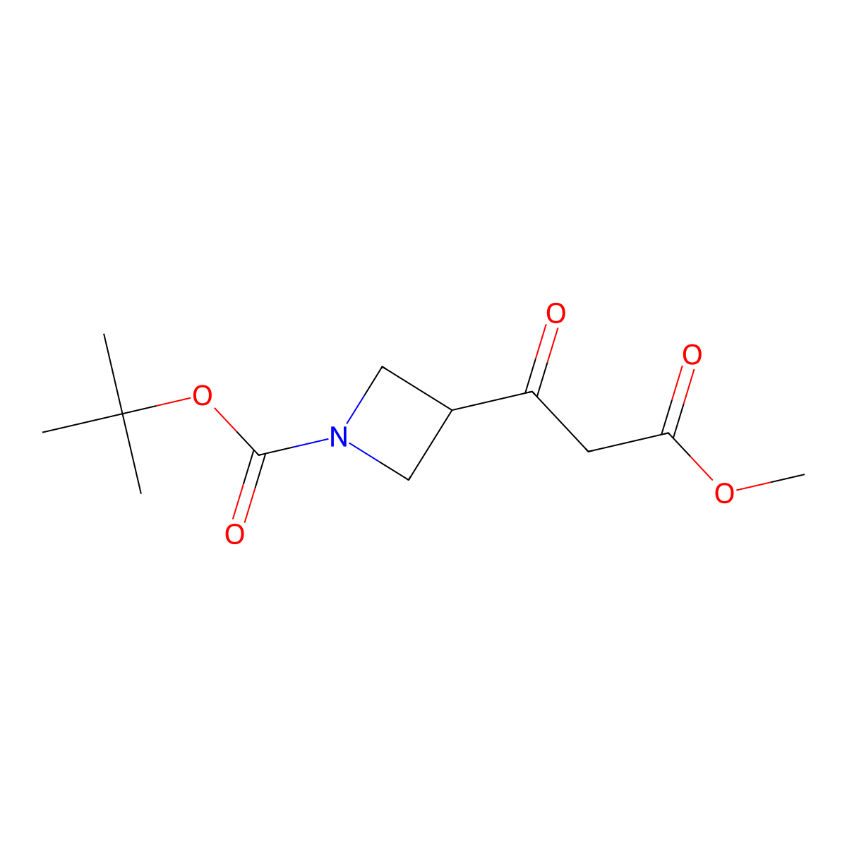 tert-Butyl 3-(3-methoxy-3-oxopropanoyl)azetidine-1-carboxylate molecular structure, CAS 1420982-69-9