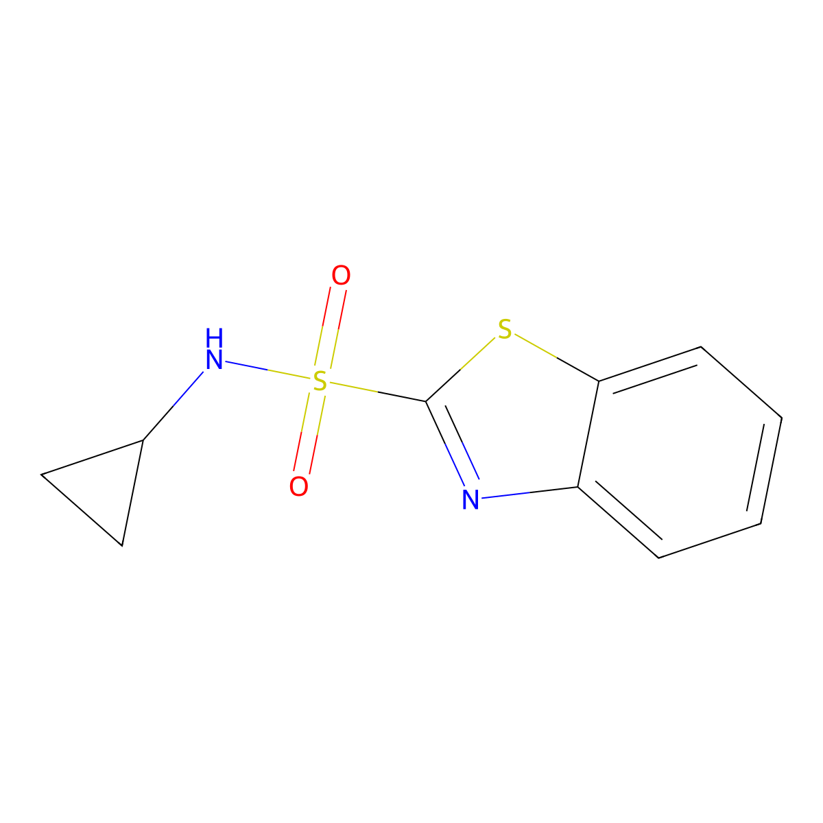 N-cyclopropylbenzo[d]thiazole-2-sulfonamide molecular structure, CAS 1420982-75-7