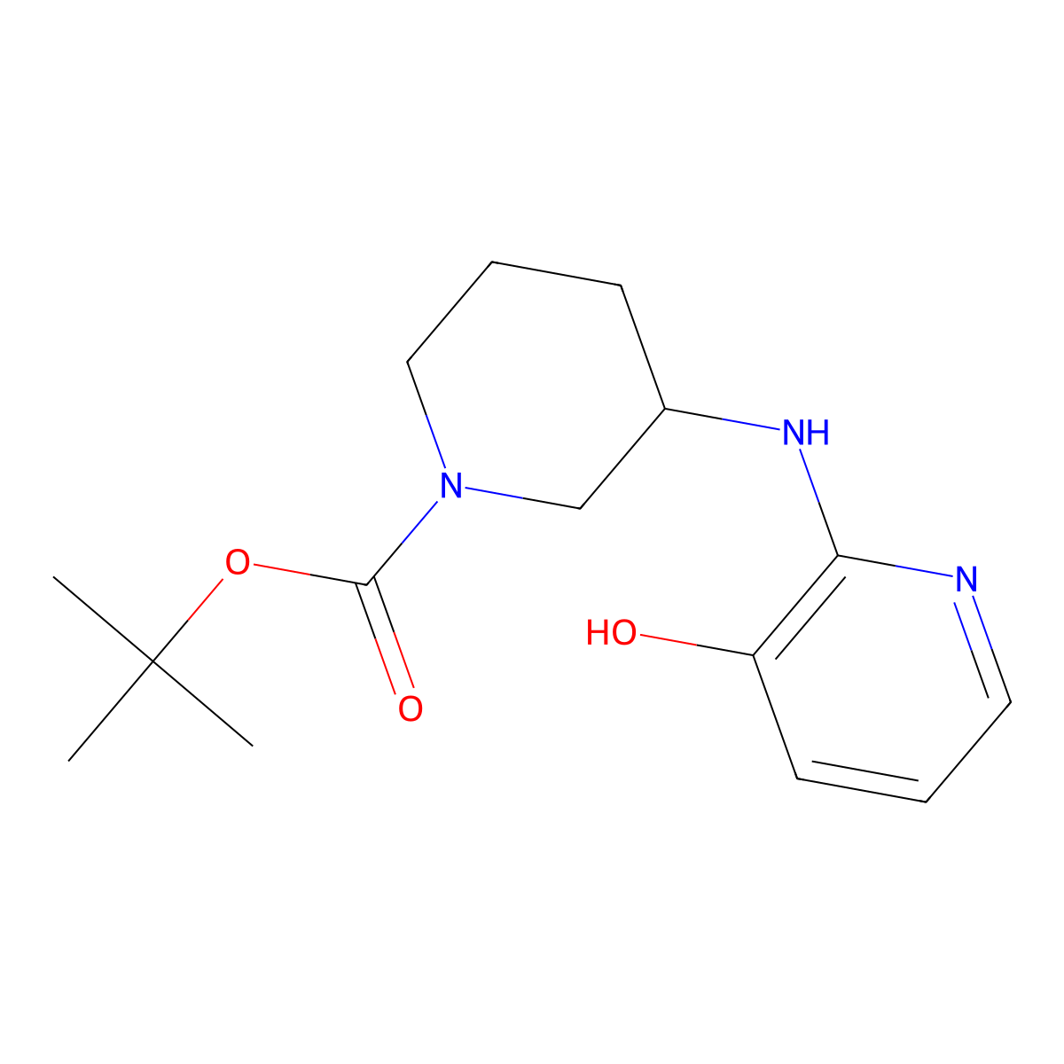 tert-Butyl 3-((3-hydroxypyridin-2-yl)amino)piperidine-1-carboxylate molecular structure, CAS 1420985-66-5
