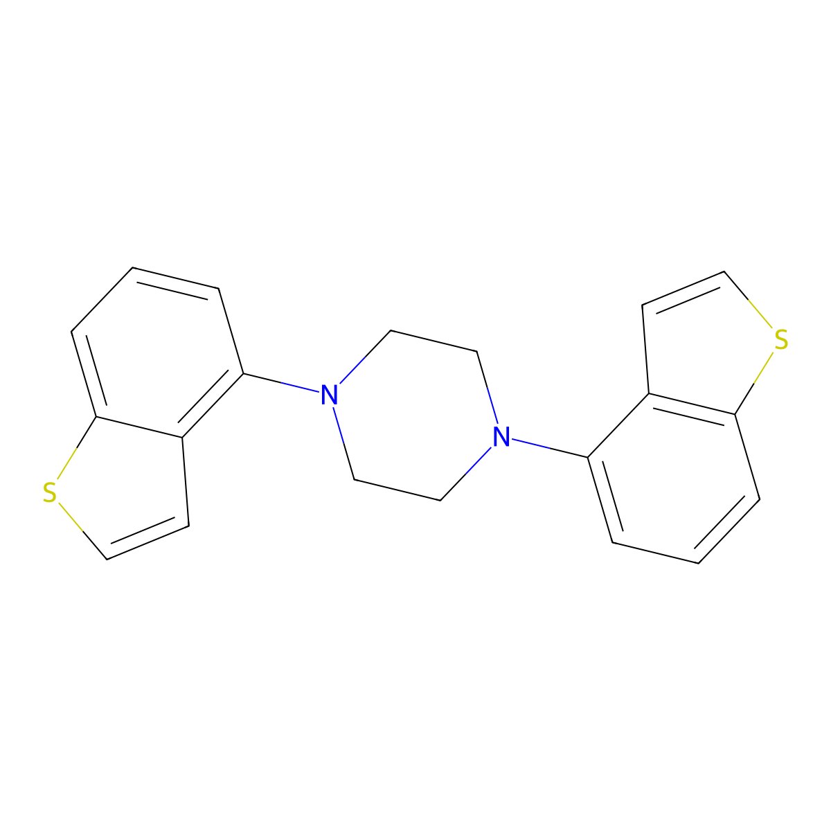 1,4-Di(benzo[b]thiophen-4-yl)piperazine molecular structure, CAS 1420987-86-5