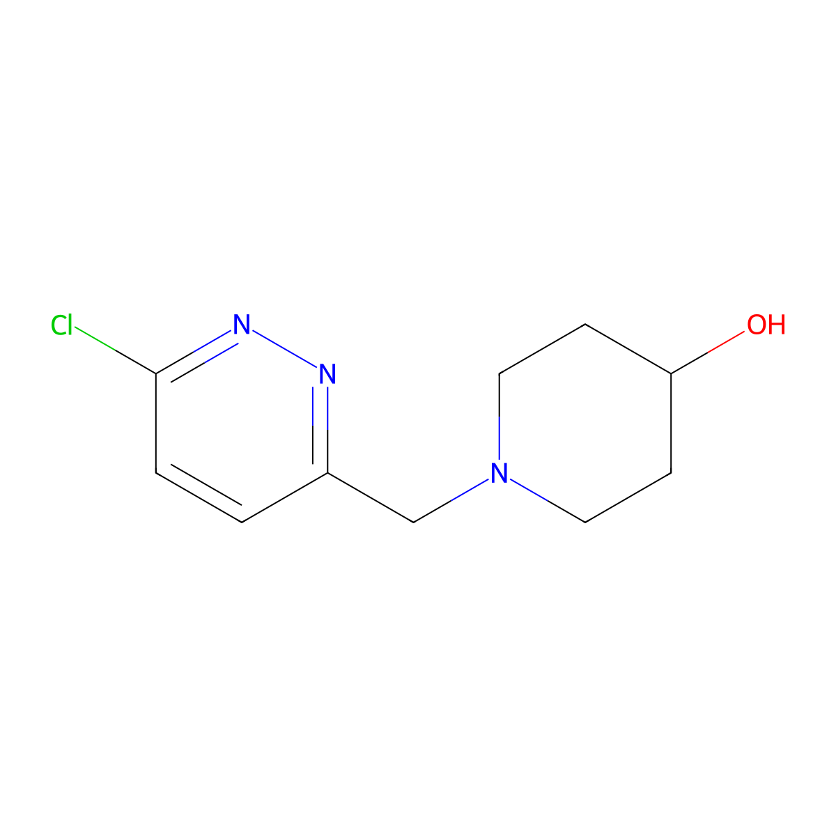 1-((6-Chloropyridazin-3-yl)methyl)piperidin-4-ol molecular structure, CAS 1420989-23-6