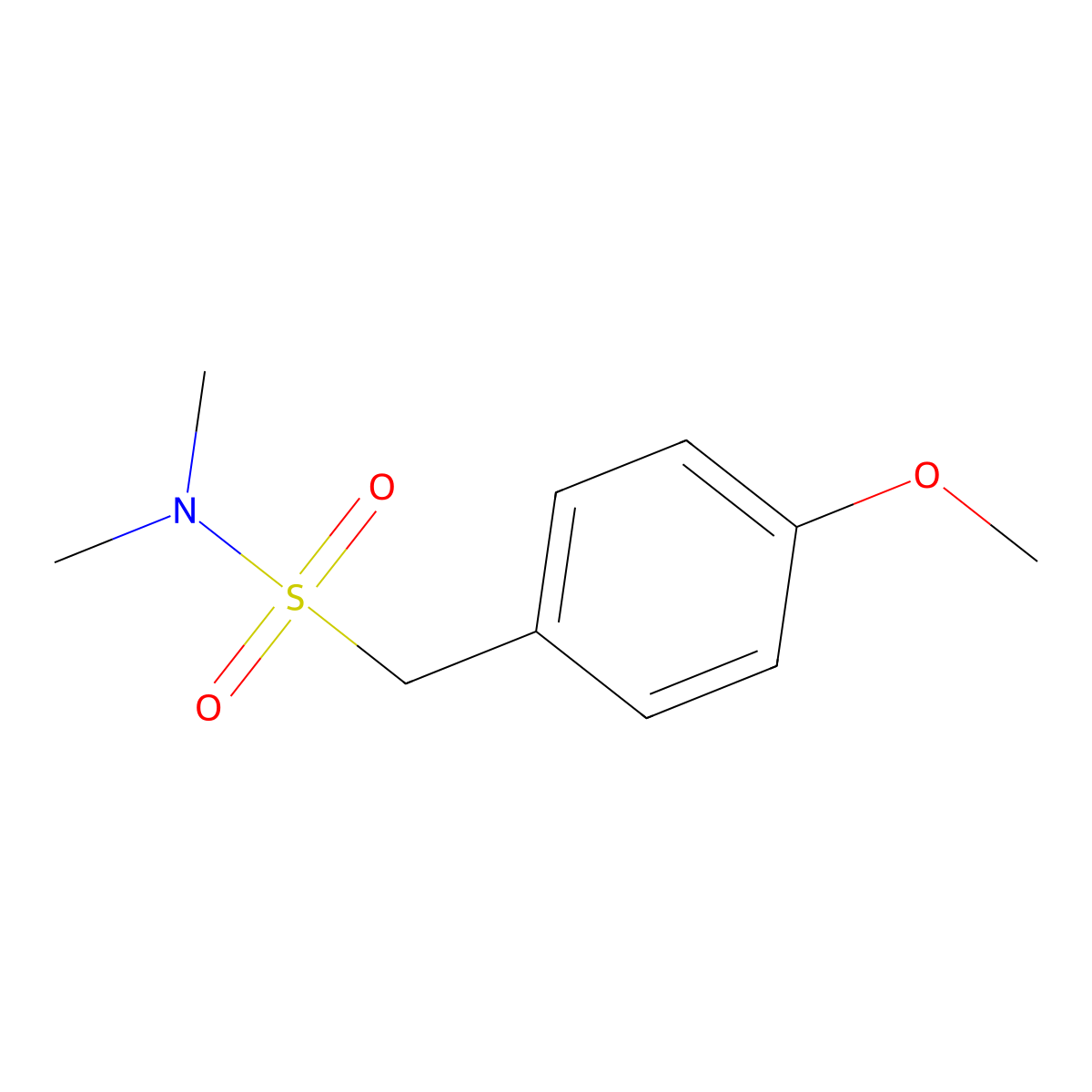1-(4-methoxyphenyl)-N,N-dimethylmethanesulfonamide molecular structure, CAS 1420993-09-4