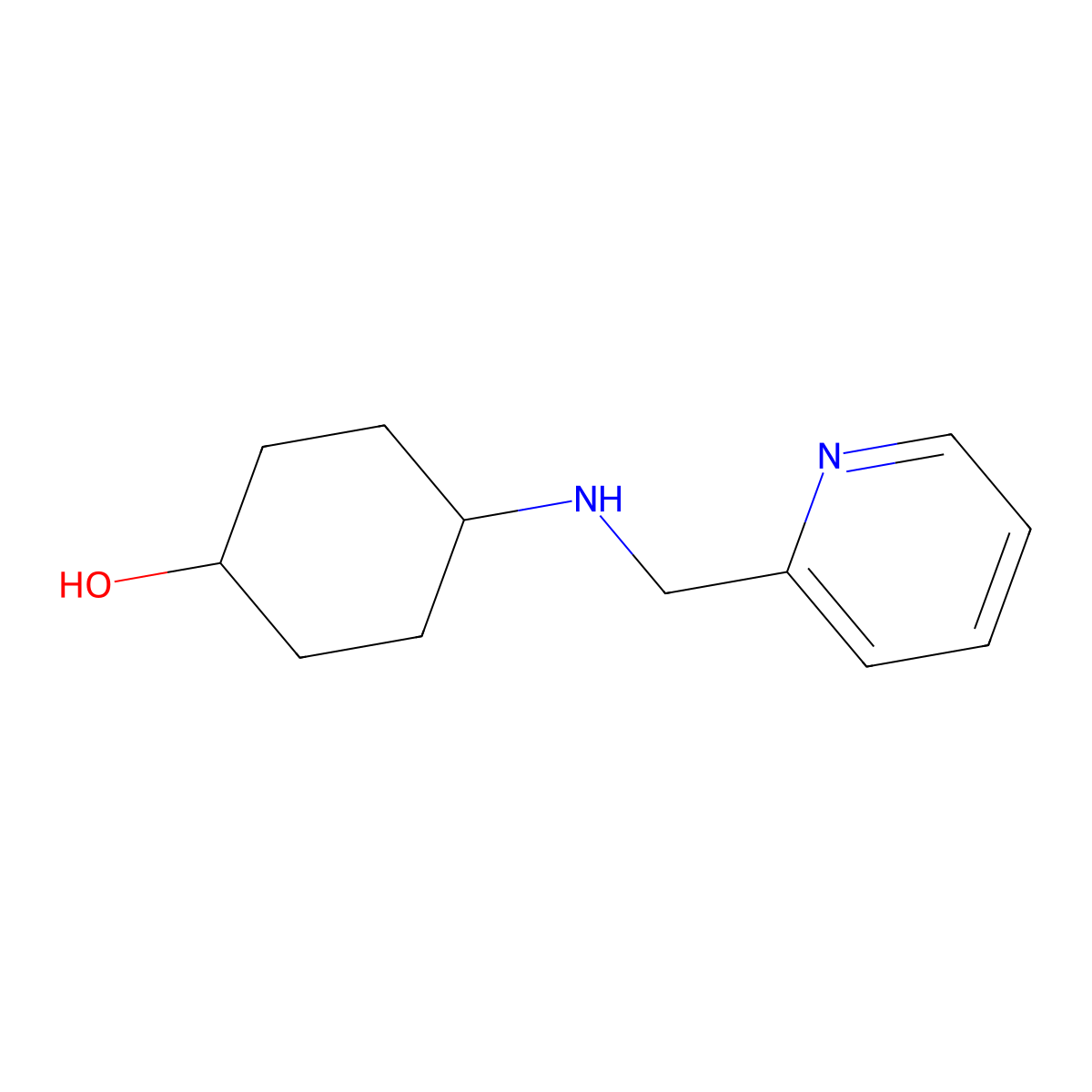 (1r,4r)-4-((Pyridin-2-ylmethyl)amino)cyclohexanol molecular structure, CAS 1420993-52-7