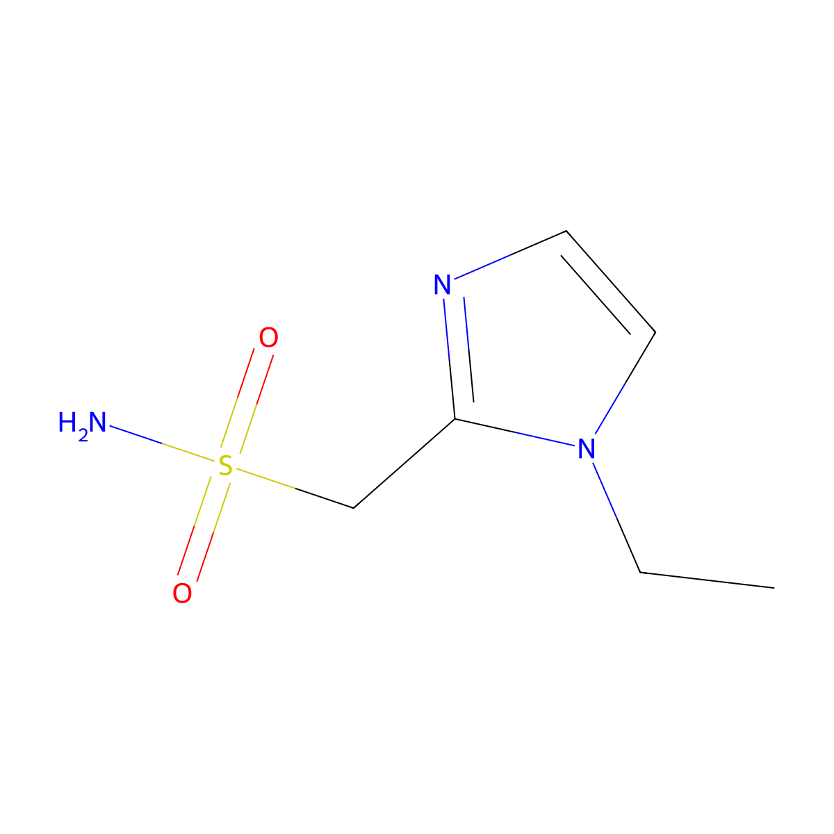 (1-ethyl-1H-imidazol-2-yl)methanesulfonamide molecular structure, CAS 1420999-90-1