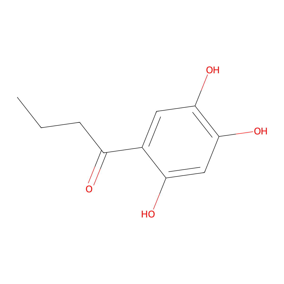 2',4',5'-Trihydroxybutyrophenone molecular structure, CAS 1421-63-2