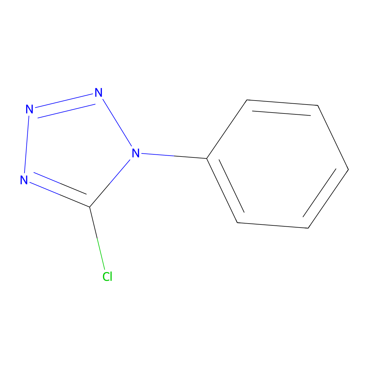 1H-Tetrazole, 5-chloro-1-phenyl- molecular structure, CAS 14210-25-4