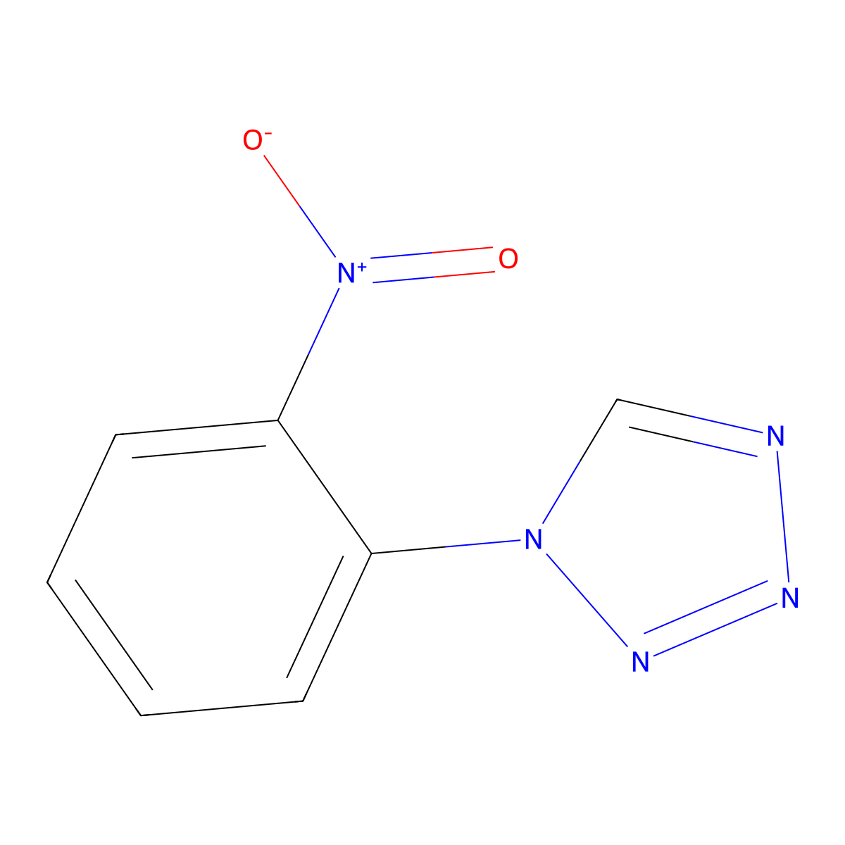 1-(2-nitrophenyl)-1H-tetrazole molecular structure, CAS 14210-50-5
