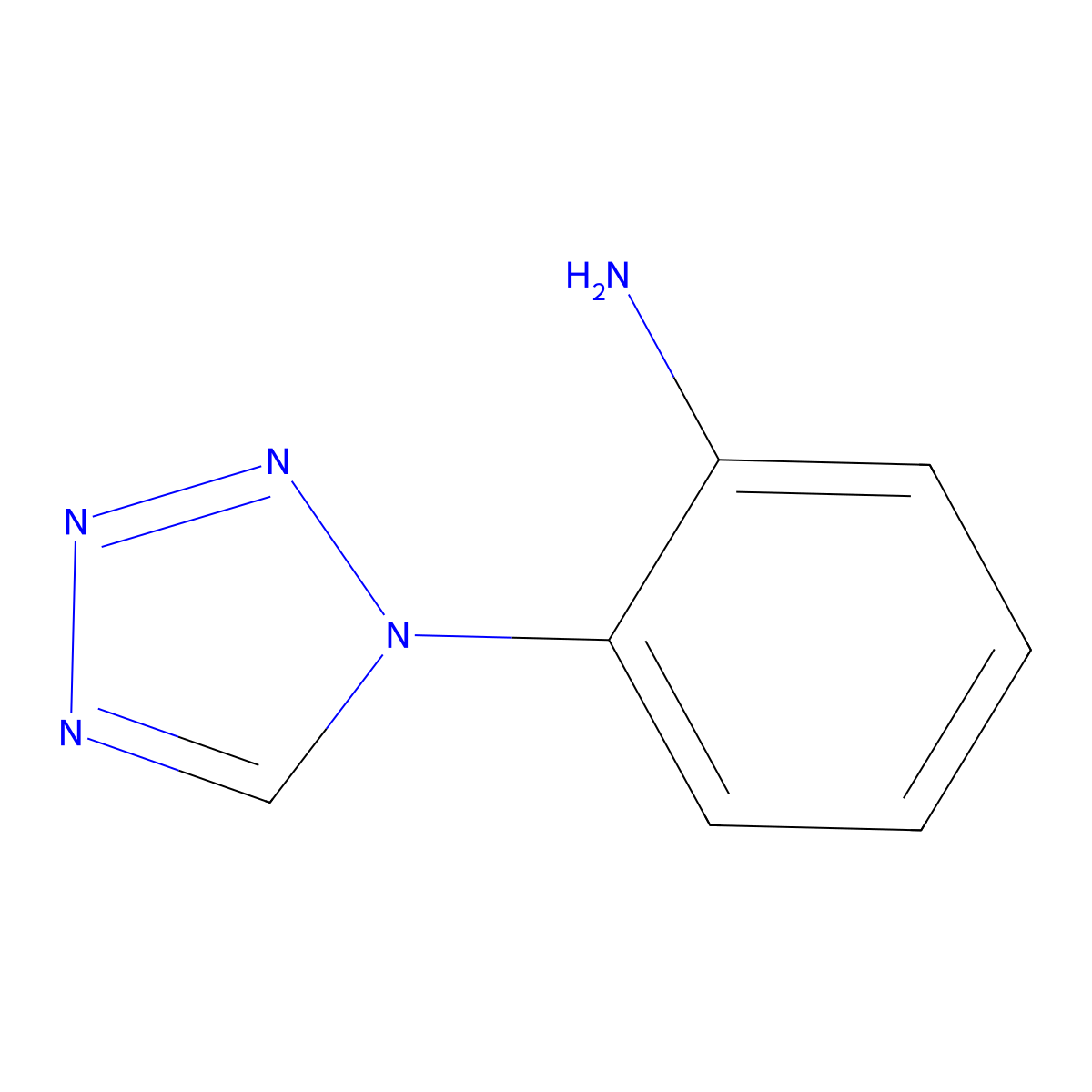 2-(1H-1,2,3,4-tetrazol-1-yl)aniline molecular structure, CAS 14210-51-6
