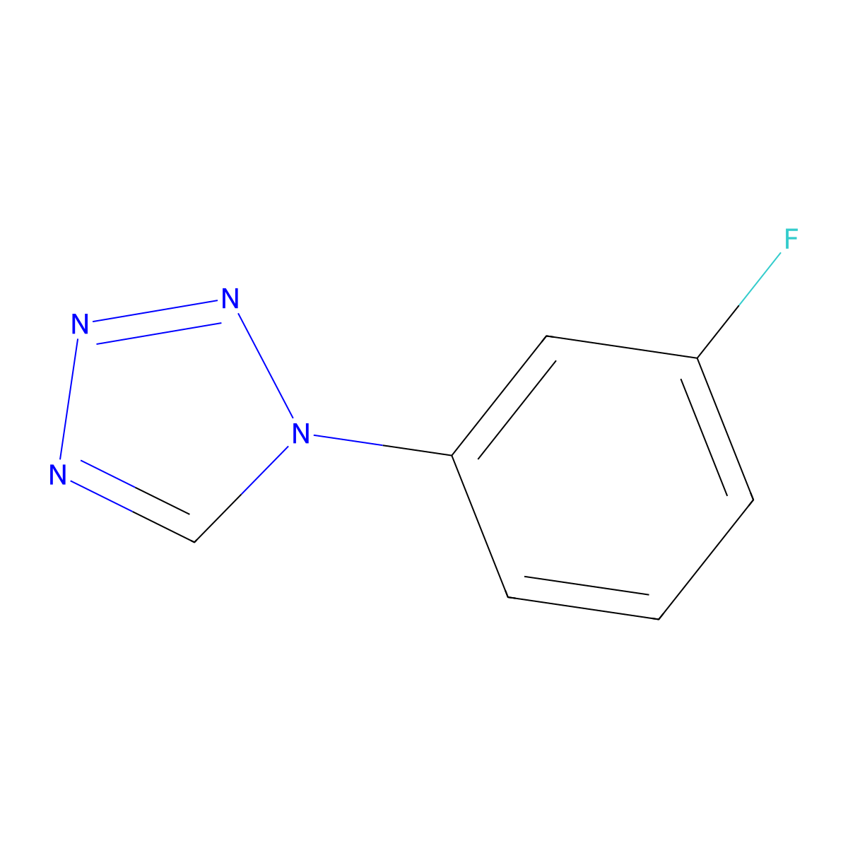 1-(3-Fluorophenyl)tetrazole molecular structure, CAS 14210-80-1