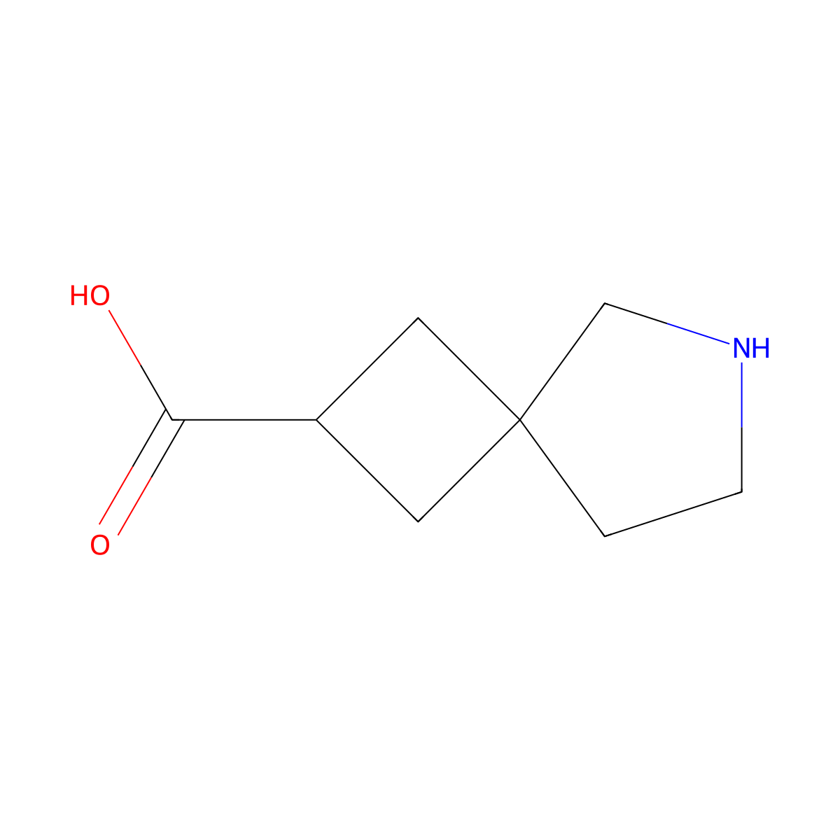 6-Azaspiro[3.4]octane-2-carboxylic acid molecular structure, CAS 1421002-27-8